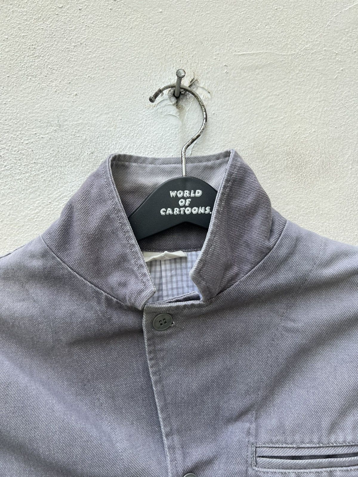 Danton Vintage Danton France Sun Fade Grey Nehru Collar Work Jacket Size US M / EU 48-50 / 2 - 7 Thumbnail