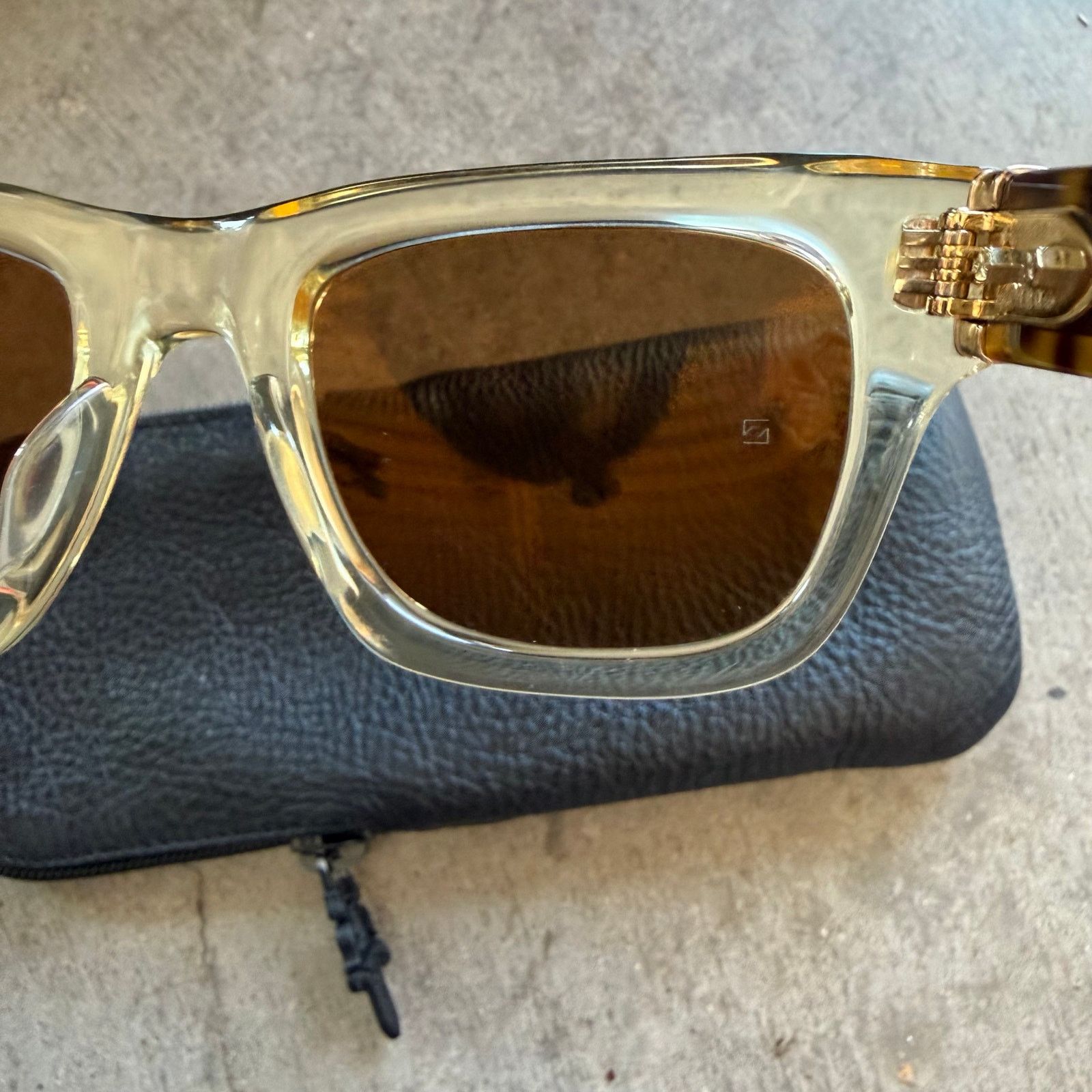 Chrome Hearts Chrome Hearts Dick Fitzener 18K Plated Tortoise Glasses Size ONE SIZE - 6 Thumbnail