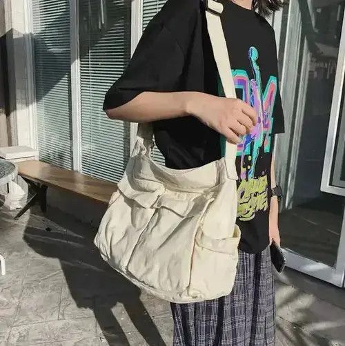 Messenger Bag in White, Men's