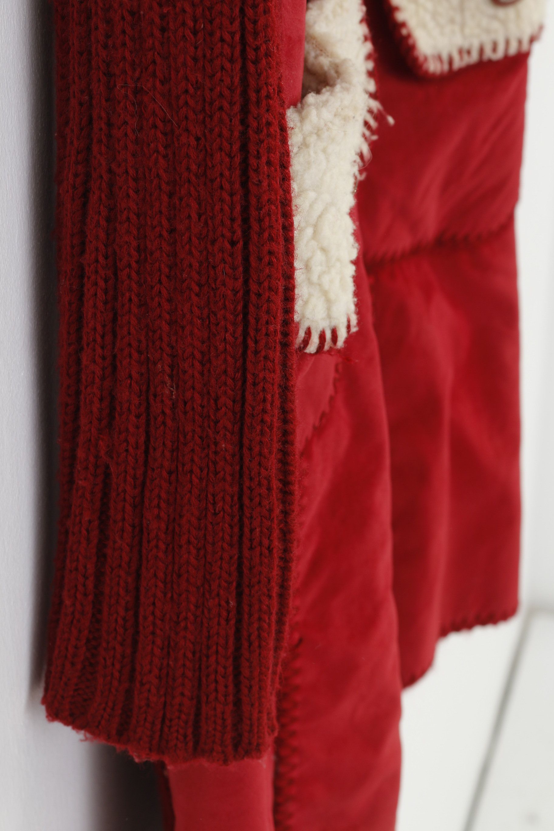 Vintage Risensun Woman L Jacket Red Padded Collar Bottoms 0152 Size L / US 10 / IT 46 - 4 Thumbnail