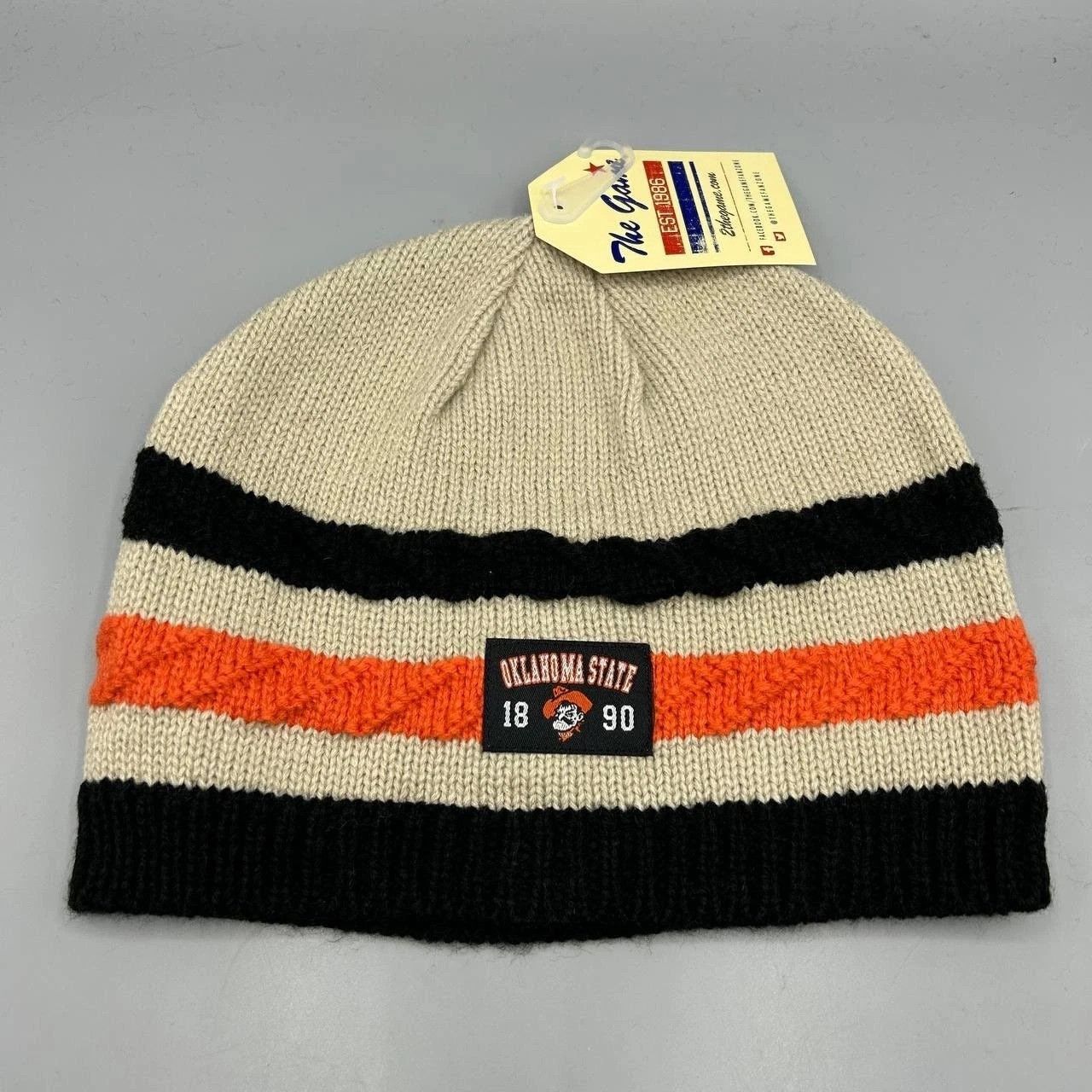 The Game Oklahoma State Cowboys Hat Men Tan Black The Game Beanie Size ONE SIZE - 1 Thumbnail
