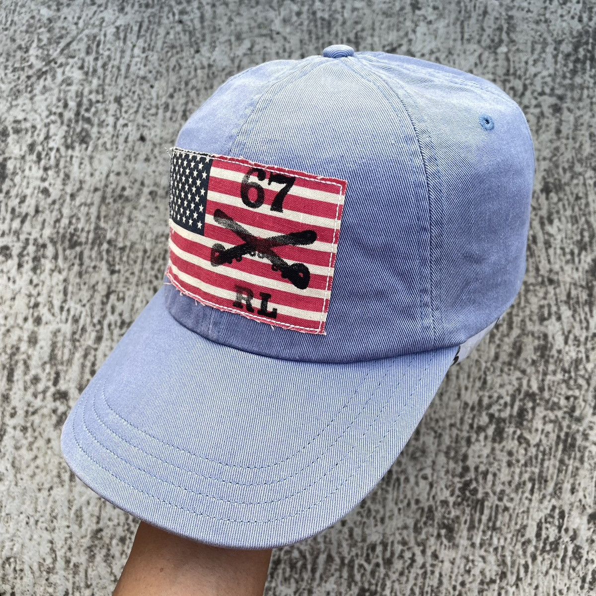 Polo Ralph Lauren Polo Jeans RL 67 American Flag Dad Hat Size ONE SIZE - 3 Thumbnail