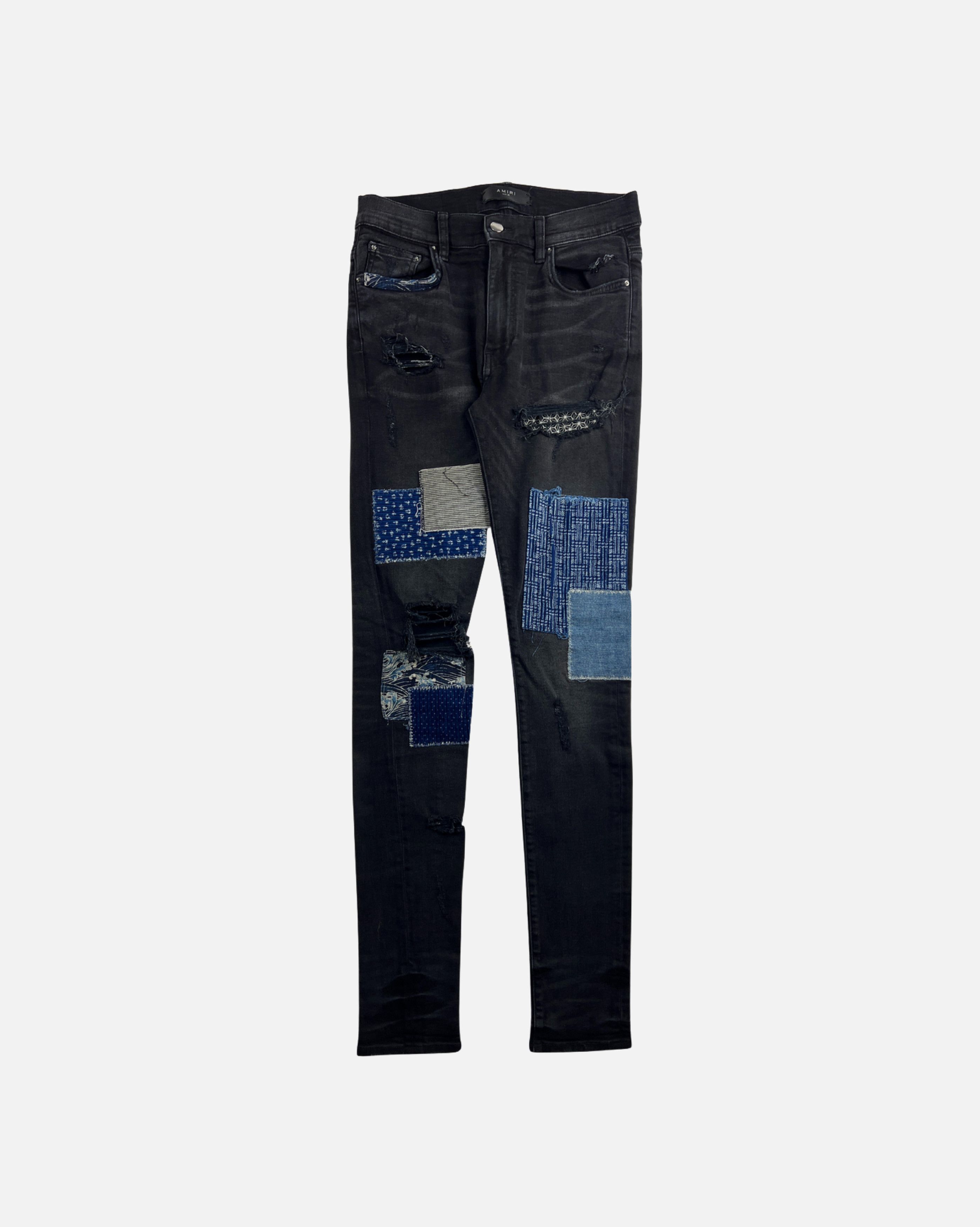 Amiri Boro Patch Destroyed Jeans