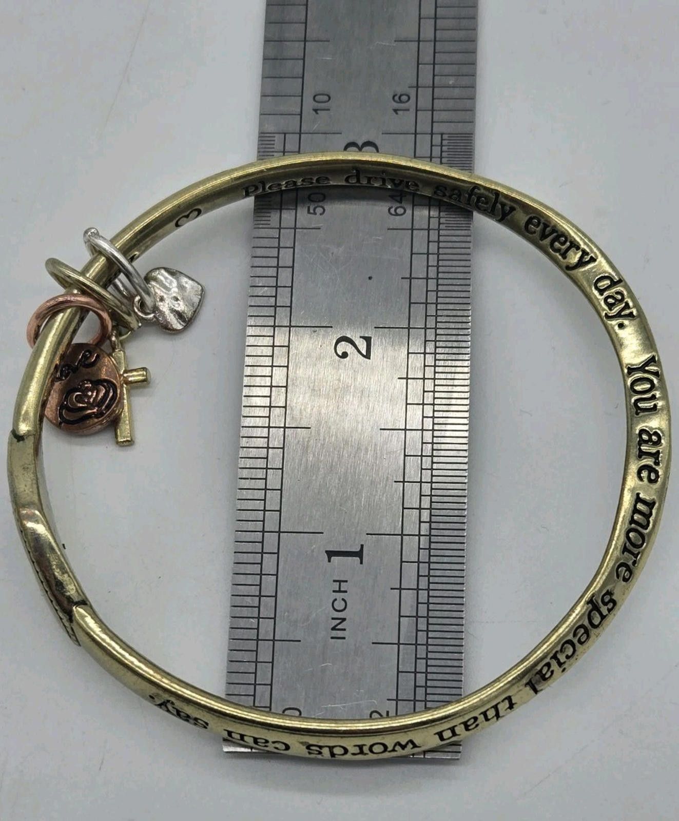 The Unbranded Brand Mom Mobius Twist Bangle Bracelet Charms Inspirational Messag Size ONE SIZE - 9 Thumbnail