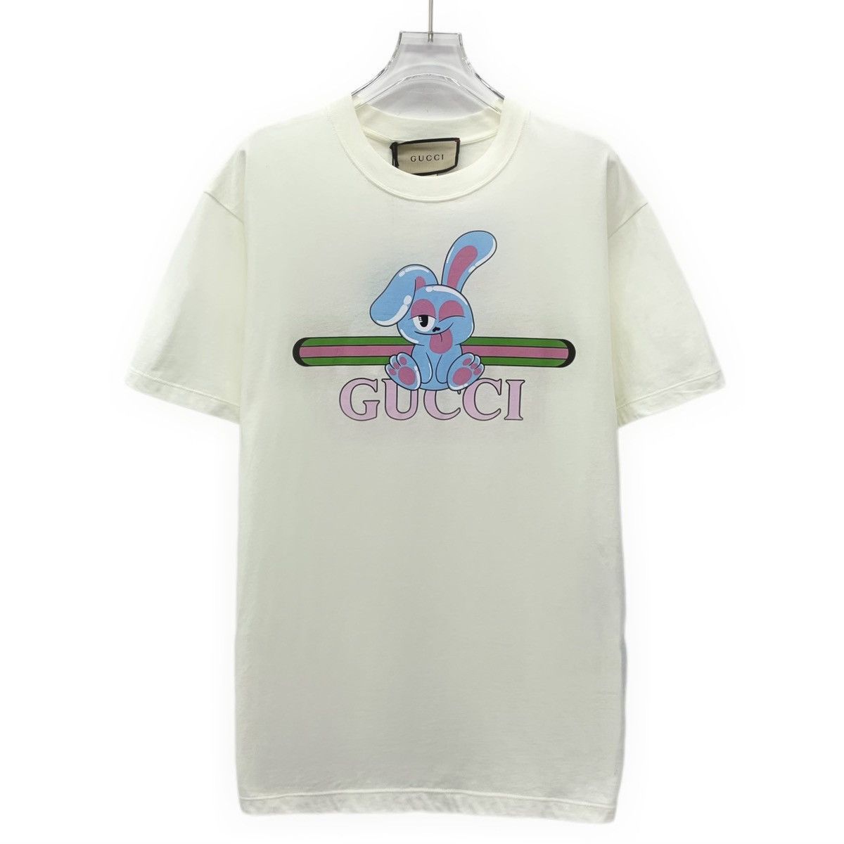 Gucci Gucci White Rabbit Letter Printed Short Sleeve T-Shirt K26WX Size S / US 4 / IT 40 - 1 Thumbnail