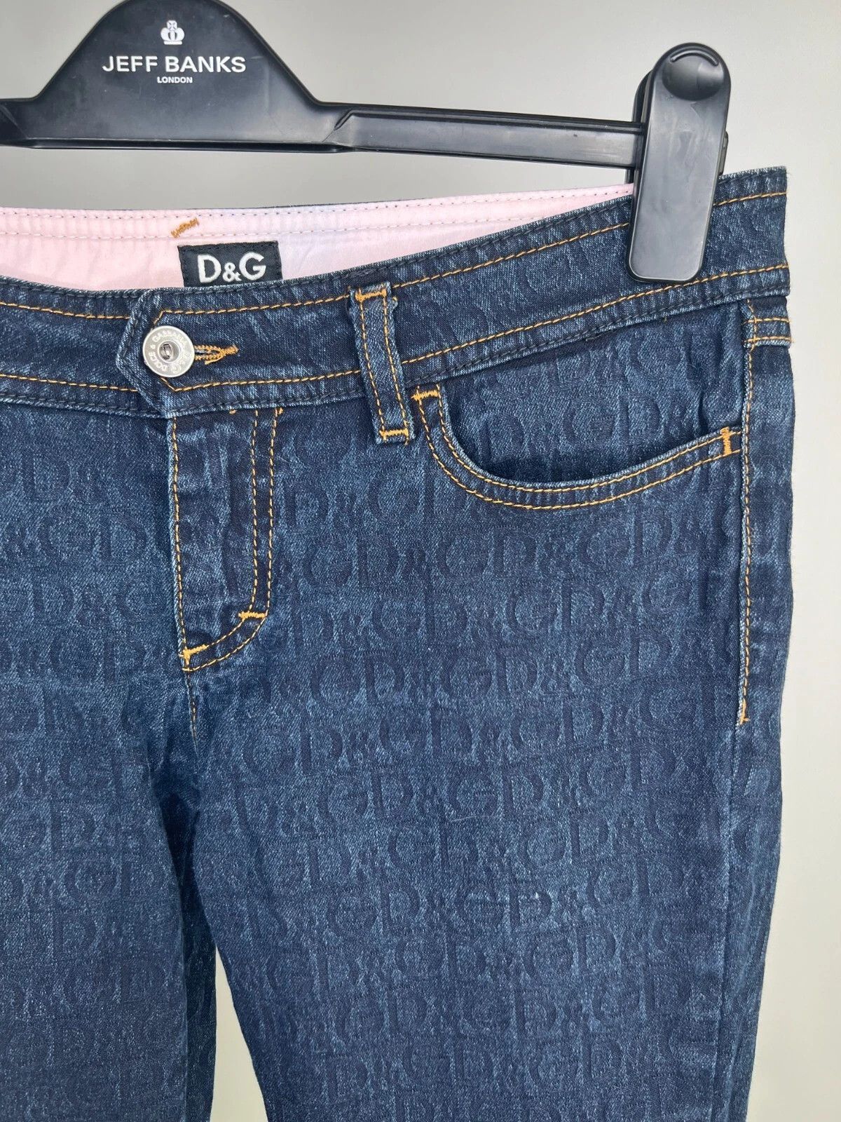 Dolce & Gabbana Vintage Dolce & Gabbana Wonder Y2K Monogram Very Tight Jeans Size 31" - 5 Thumbnail