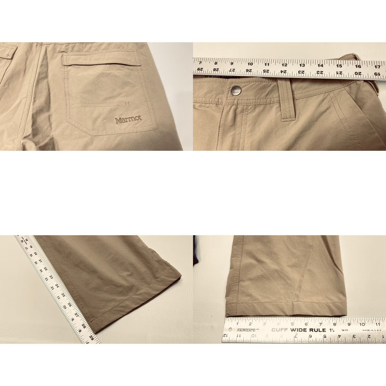 Marmot Marmot Pants Mens 32x29 Beige Lightweight Performance Hiking Outdoor Trail 7693 Size US 32 / EU 48 - 9 Thumbnail