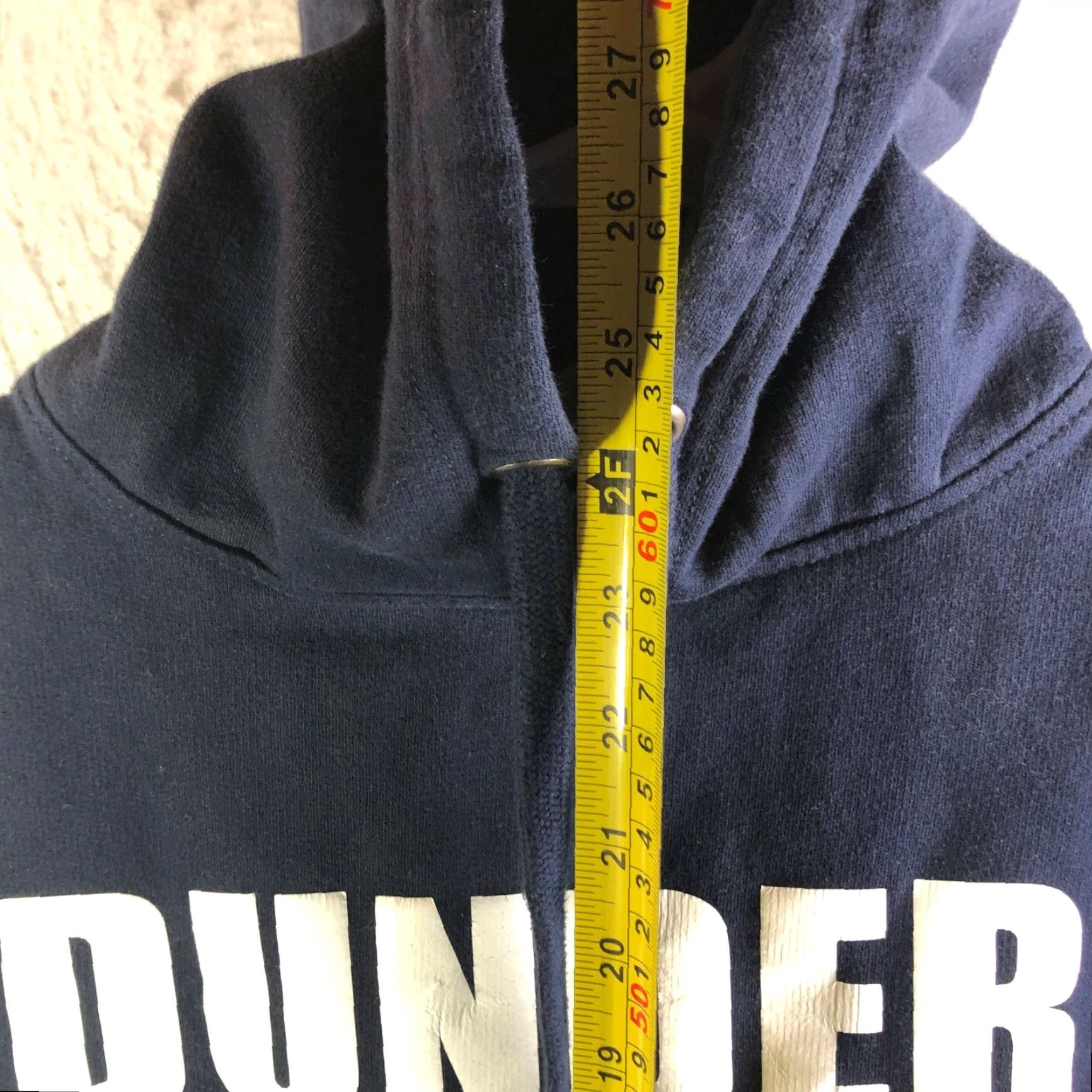 Vintage Dunder Mifflin Paper Company Blue Long Sleeve Hoodie W Pockets Mens Small Size US L / EU 52-54 / 3 - 6 Thumbnail