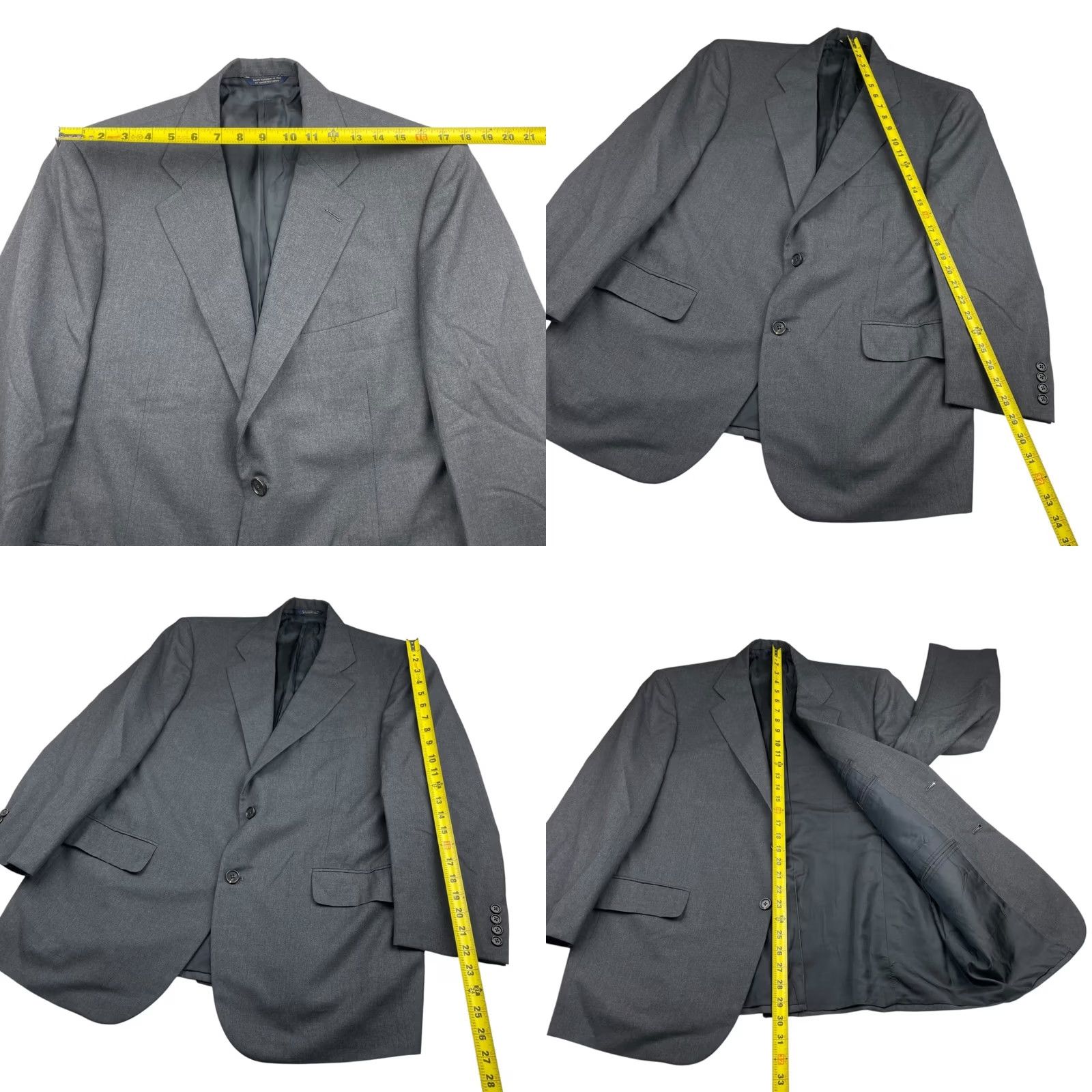 Brooks Brothers Brooks Brothers Golden Fleece Blazer 2-Button Single-Breasted Wool Gray 42S Men Size 42R - 8 Thumbnail