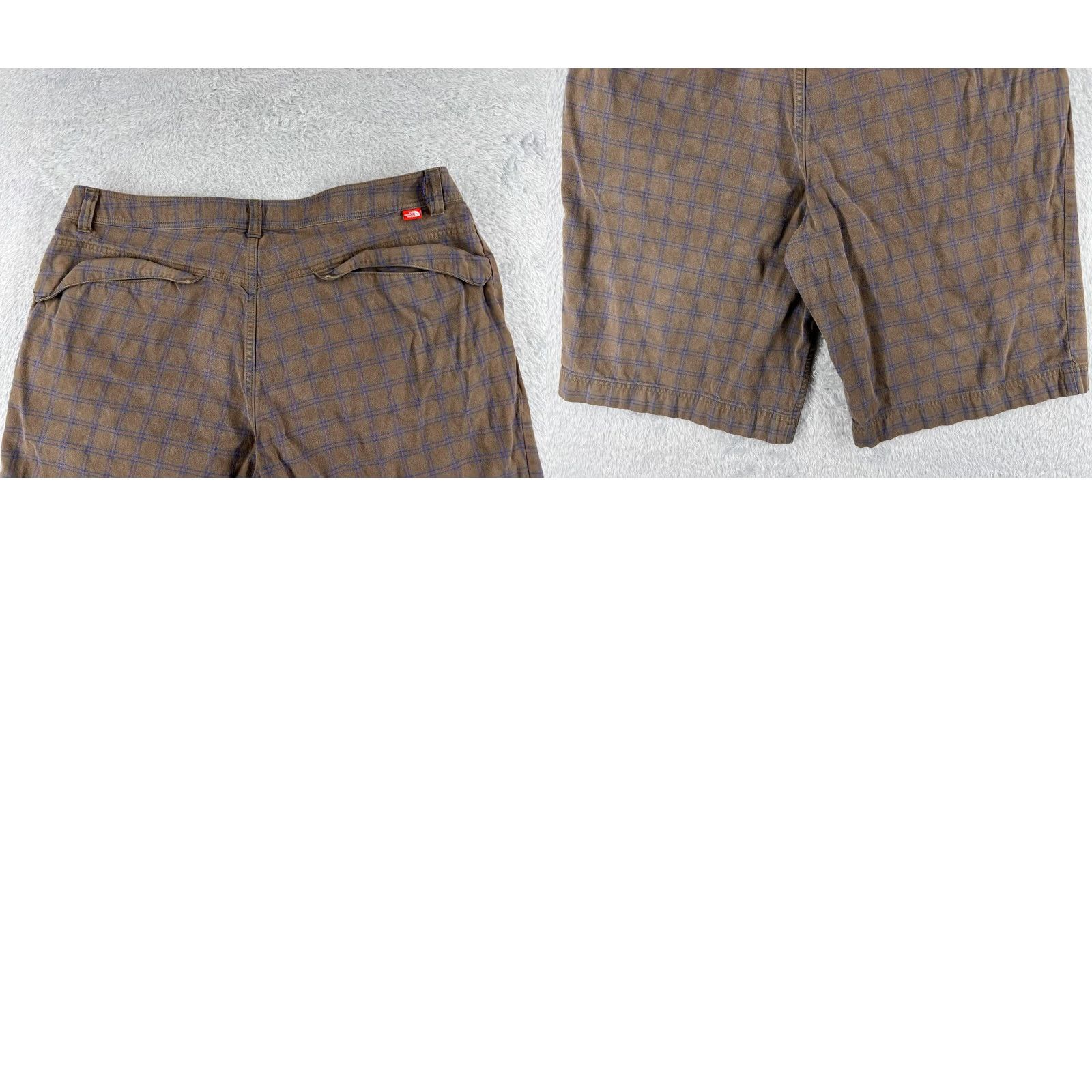 The North Face The North Face Shorts Mens 38 Brown Plaid 100% Cotton Hiking Camping Golf Size US 38 / EU 54 - 10 Thumbnail