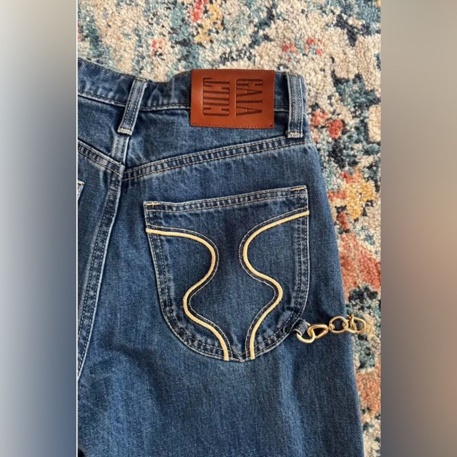 Cult Gaia NWT Cult Gaia Gap Collab High Rise Wide Leg Jeans Size 27 Size 27" / US 4 / IT 40 - 6 Thumbnail