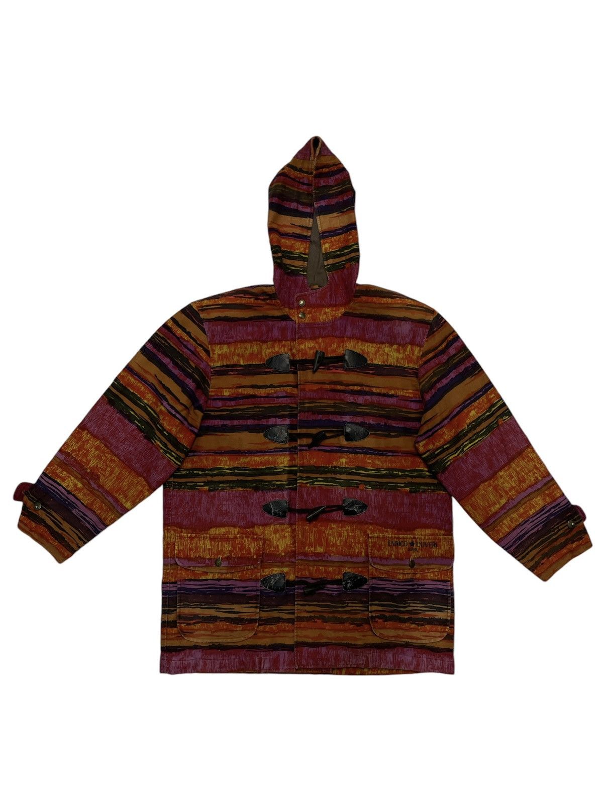 Enrico Coveri Enrico Coveri Multicolor Duffle Jacket Size US L / EU 52-54 / 3 - 1 Thumbnail