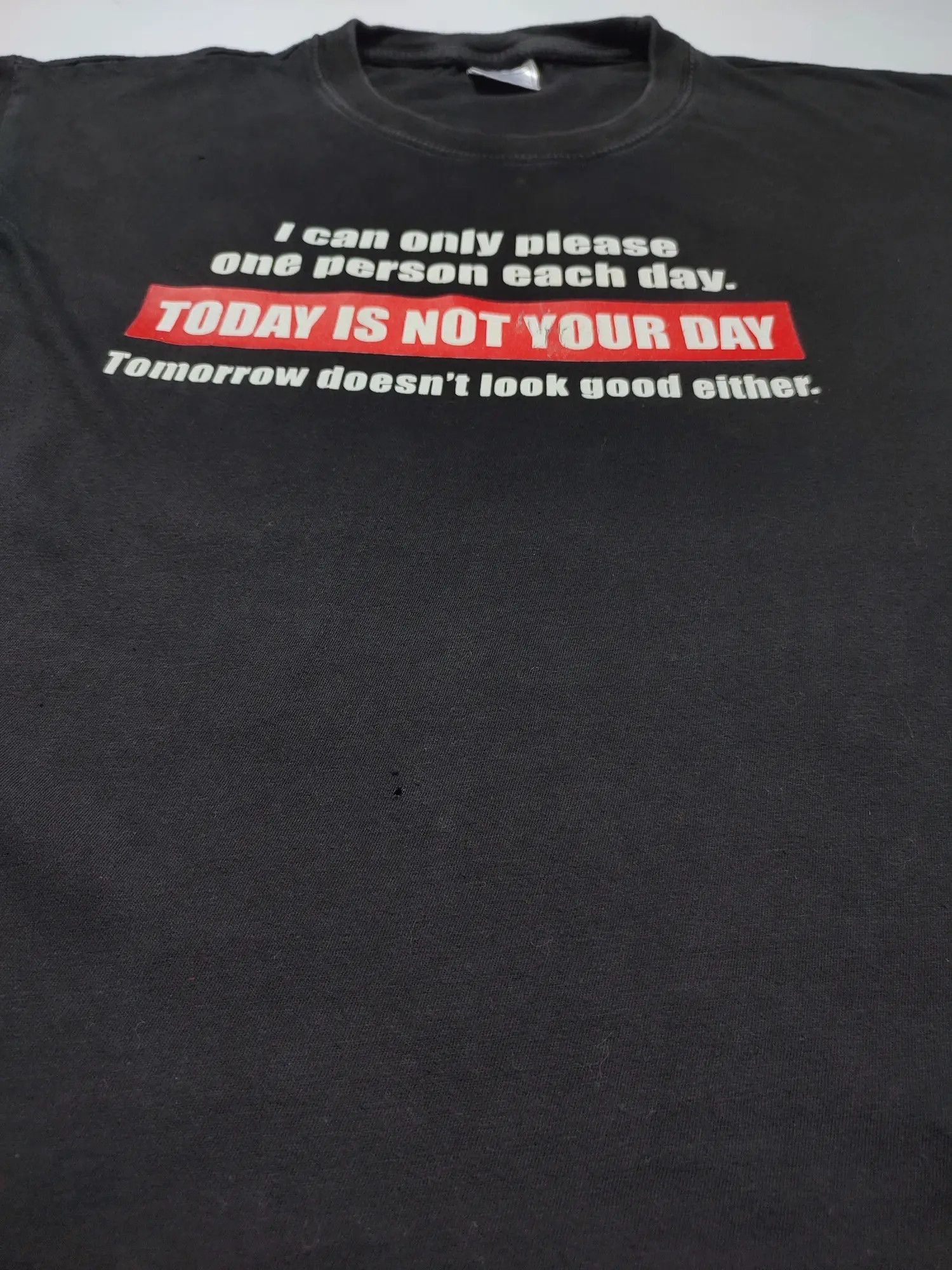 Vintage "Today is not your day" vintage y2k fun t-shirt Size US M / EU 48-50 / 2 - 3 Thumbnail