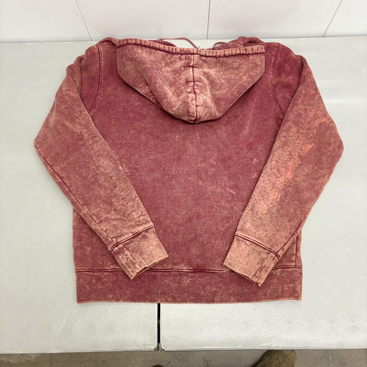 Assembly New York Assembly New York Distressed Acid Wash Zip Up Hoodie Maroon Size US M / EU 48-50 / 2 - 7 Thumbnail