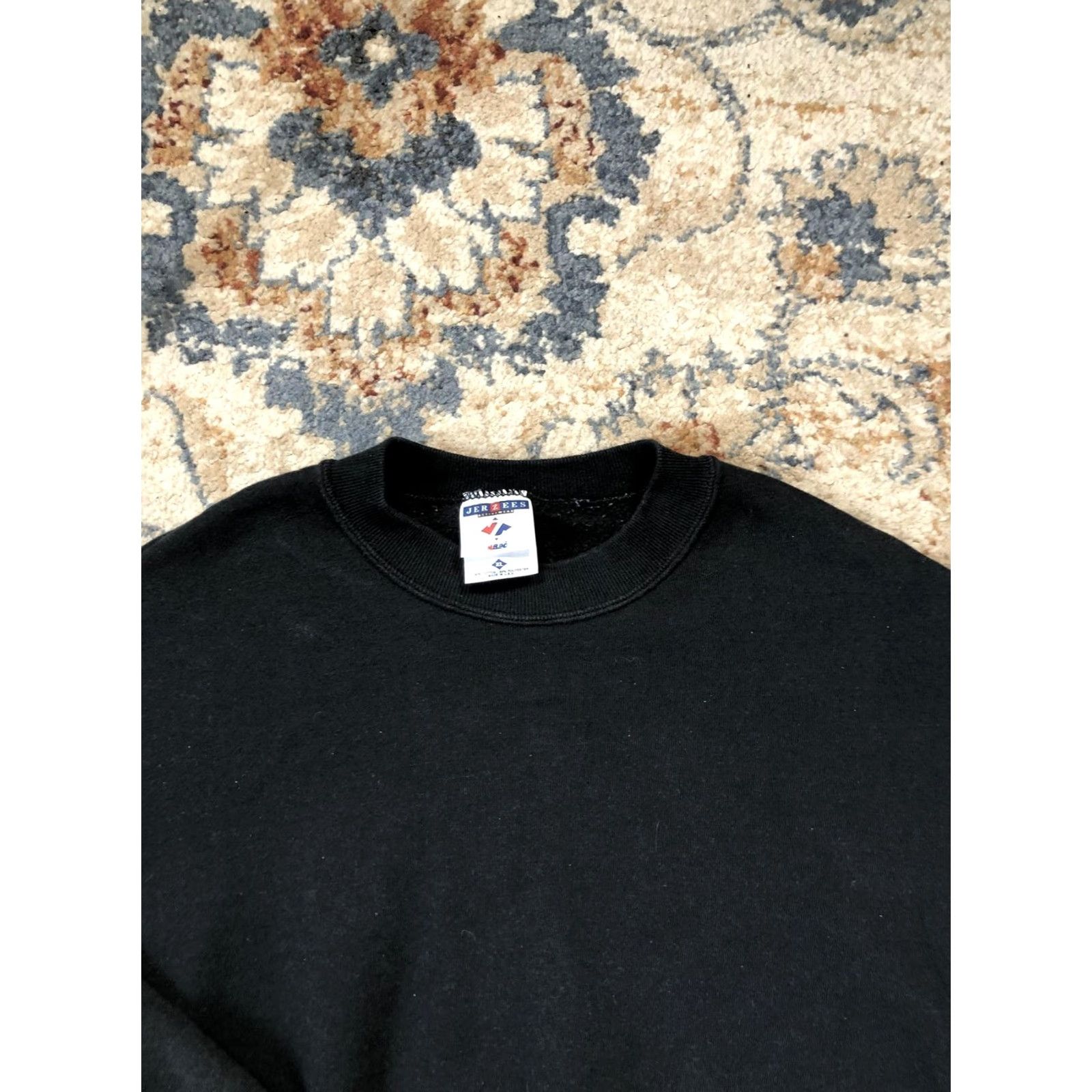 Jerzees VINTAGE Jerzees Sweatshirt Mens XL Black Crewneck Blank Made USA 90s Size US XL / EU 56 / 4 - 2 Thumbnail