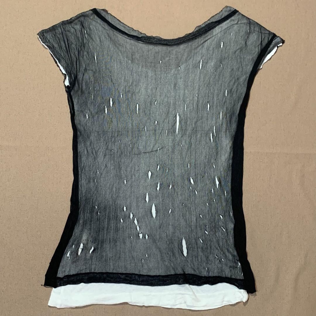 Yohji Yamamoto YOHJI YAMAMOTO damage layered design tee Size US S / EU 44-46 / 1 - 2 Thumbnail