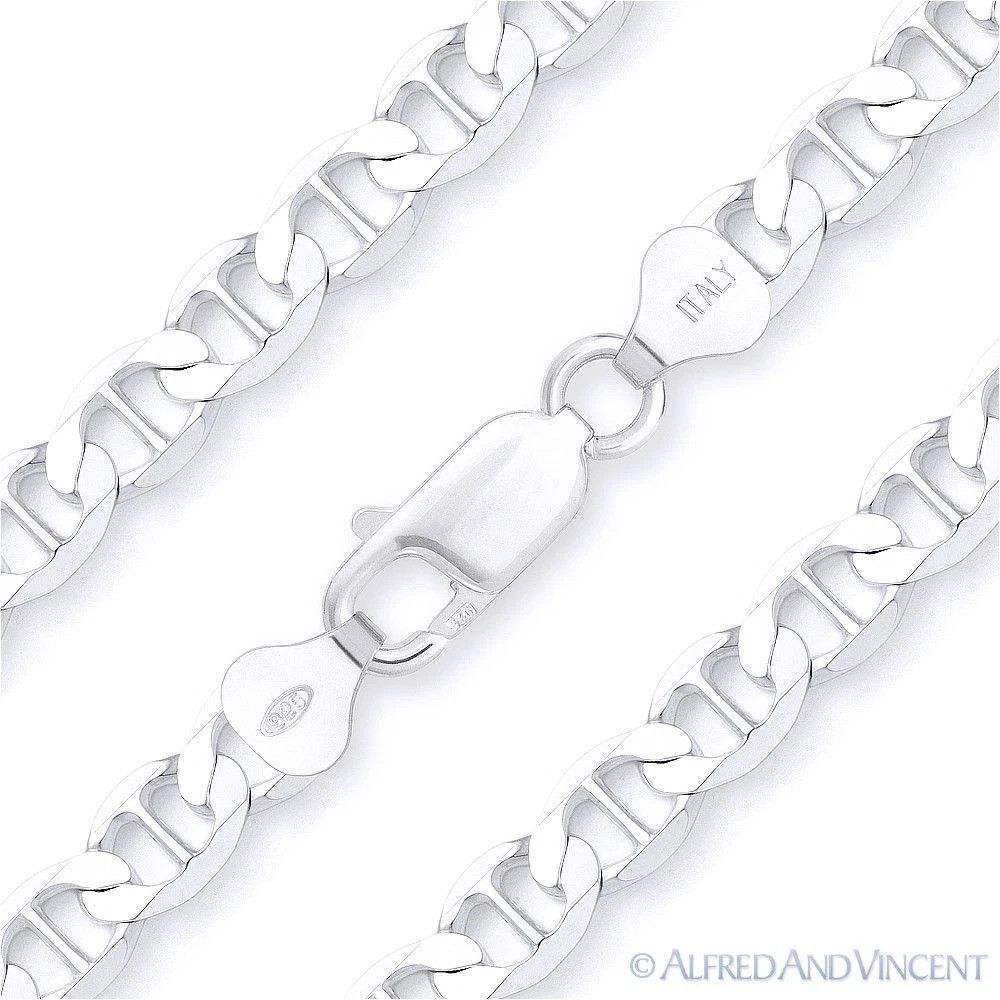 Other 8mm Marina / Mariner Link Italian Chain Bracelet 9" Size ONE SIZE - 1 Thumbnail