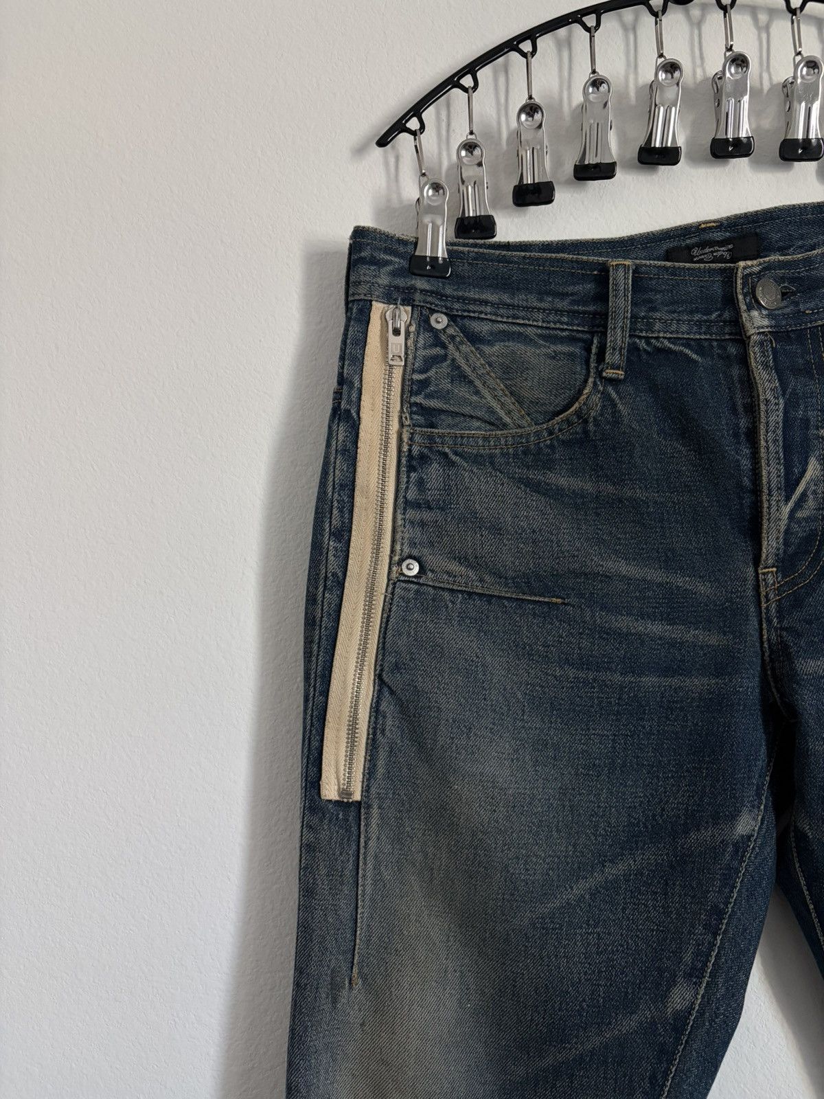 Undercover AW09 “Earmuff Maniac” Side Zip Denim Size US 31 - 4 Thumbnail