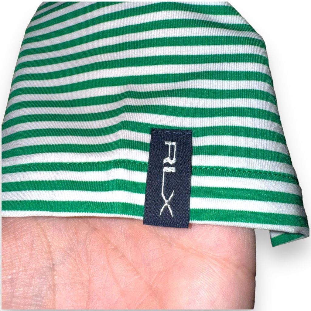 RLX Ralph Lauren NWT Ralph Lauren RLX Green & White Stripe Golf Polo Shirt XL Size US XL / EU 56 / 4 - 5 Thumbnail