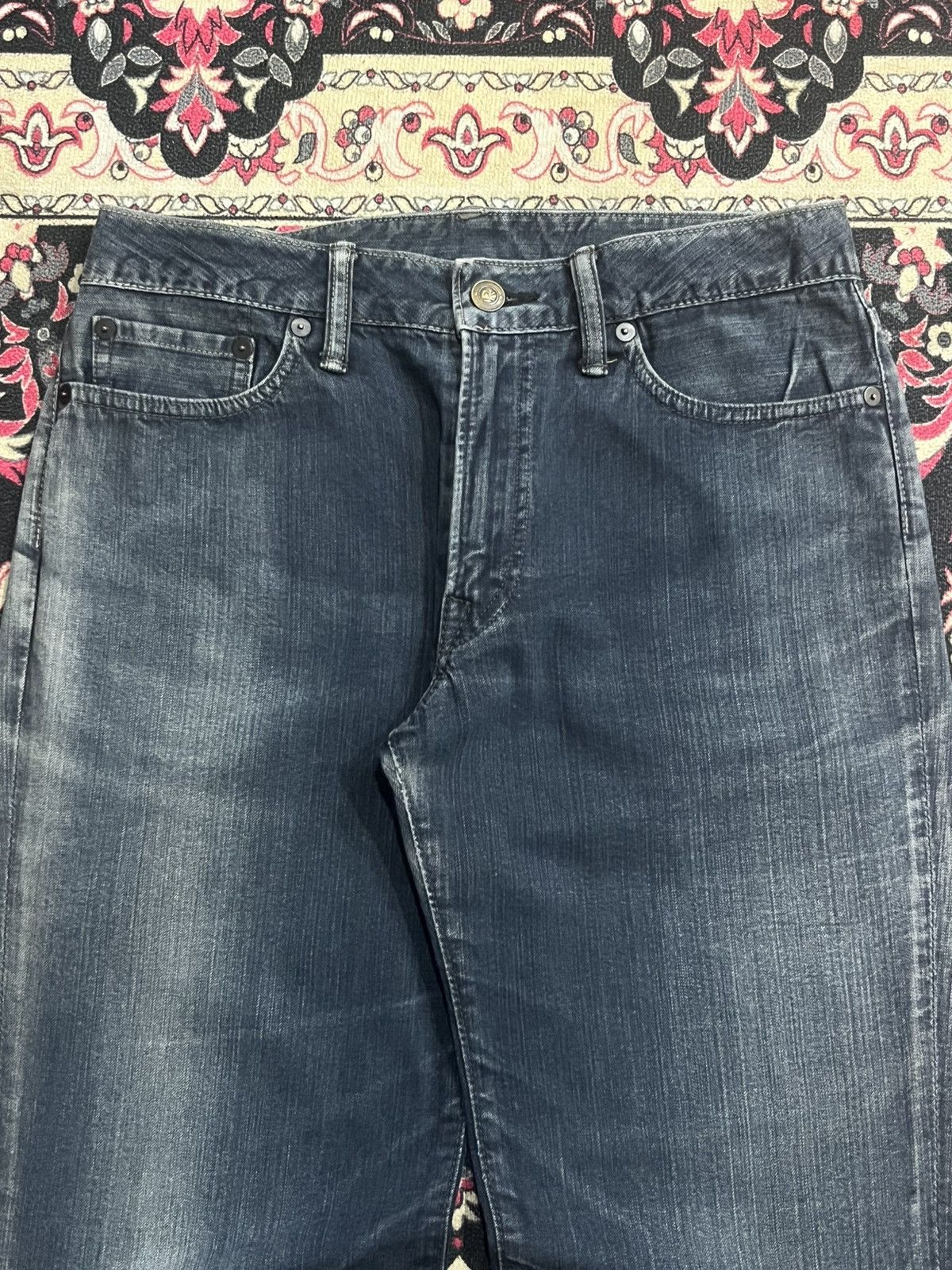 45rpm Vintage Japanese Brand 45RPM Dark Sand Washed Straight Jeans Size US 28 / EU 44 - 4 Thumbnail