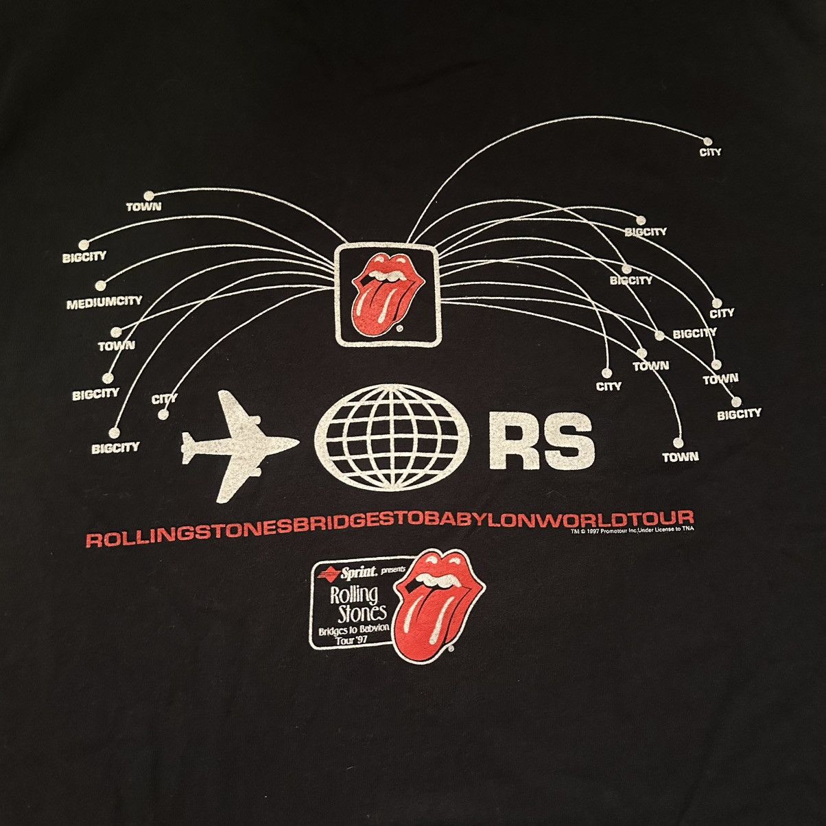 Band Tees × The Rolling Stones × Vintage Vintage 1997 The Rolling Stones Bridges To Babylon Tour Tee Size US XL / EU 56 / 4 - 7 Thumbnail