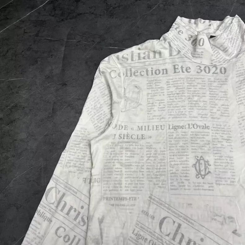 Dior dior newspaper print long sleeve Size US S / EU 44-46 / 1 - 7 Thumbnail