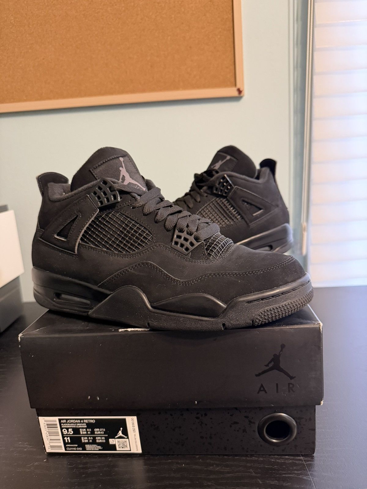 Jordan Brand Jordan Retro 4 Black Cat (2020) Size US 9.5 / EU 42-43 - 1 Thumbnail