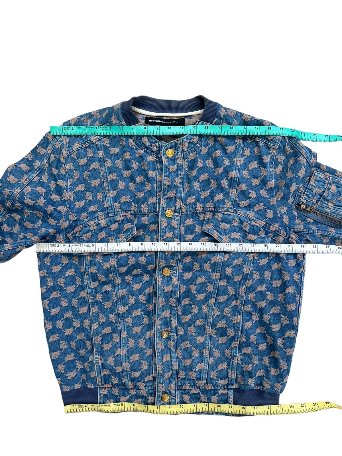Issey Miyake Mercibeaucoup Embroidered Denim Bomber Trucker Jacket Size US M / EU 48-50 / 2 - 3 Thumbnail