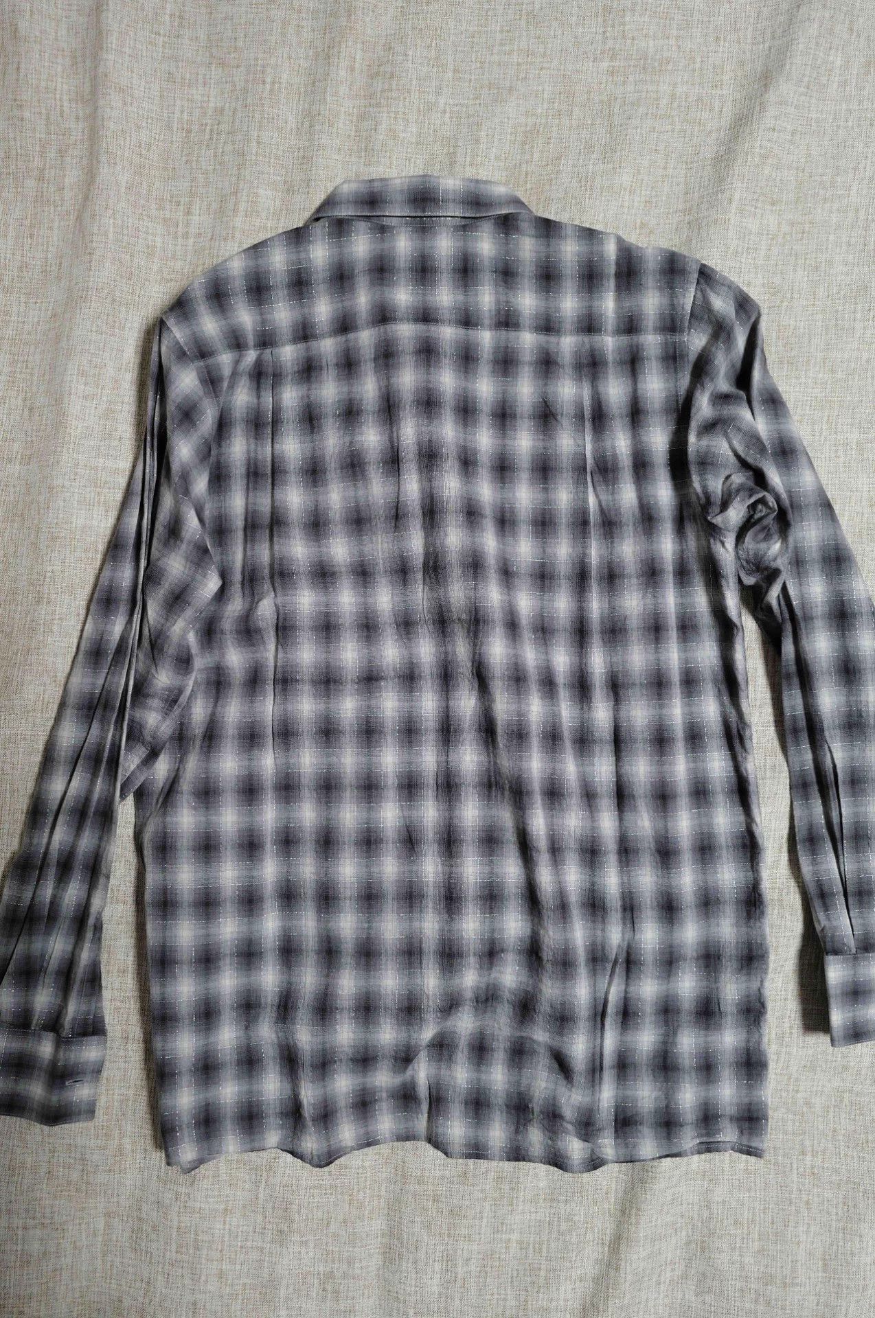 Saint Laurent Paris SLP 13AW Silver Thread Check Shirt F38 Size S / US 4 / IT 40 - 2 Thumbnail
