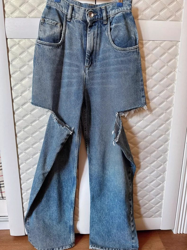 Maison Margiela Maison Margiela Cut jeans with a knife 2502-Nextarrow Size 24" / US 00 / IT 34 - 1 Thumbnail