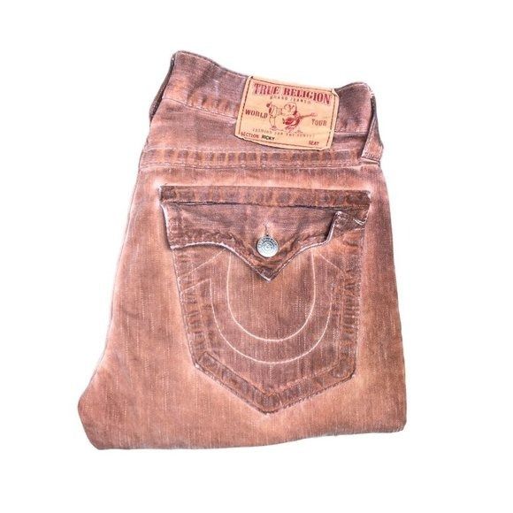True Religion × Vintage Vintage True Religion Jeans Size 32 RICKY DIRTY ORANGE Size US 32 / EU 48 - 2 Thumbnail