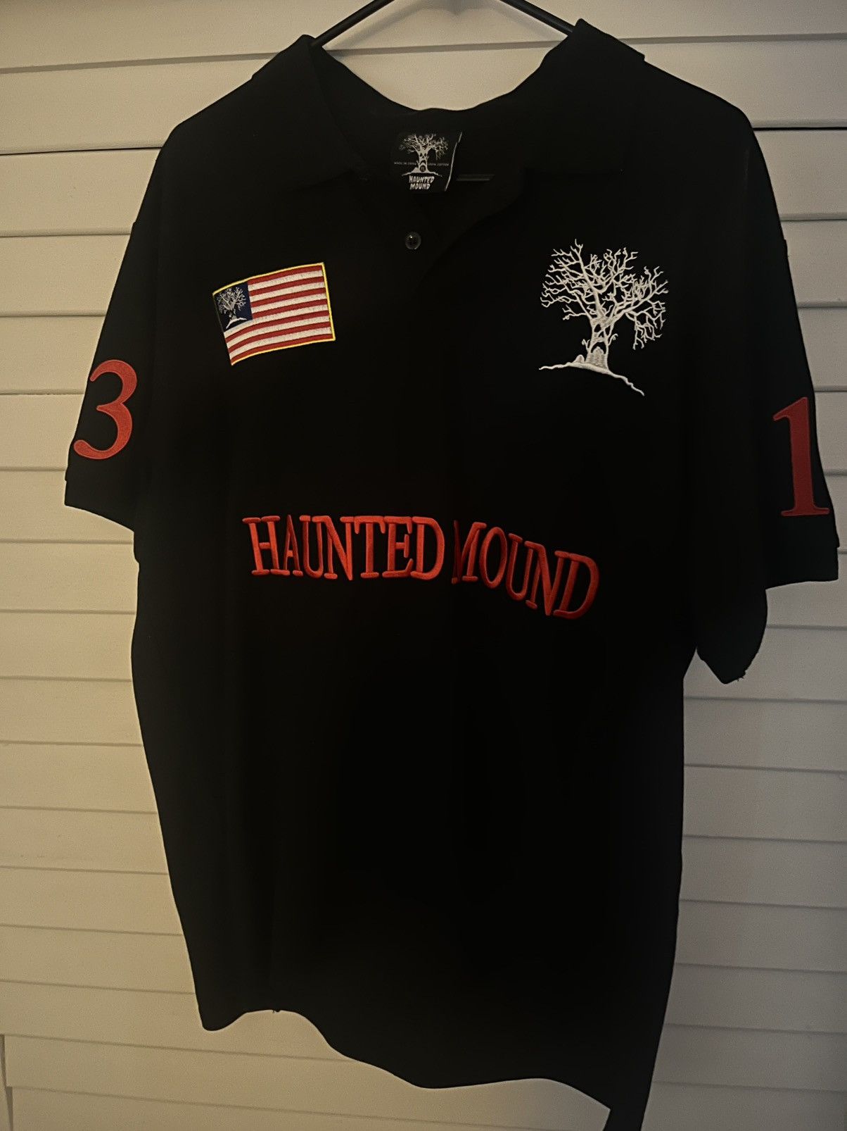 Haunted Mound 3XL Haunted Mound Black Polo | Grailed
