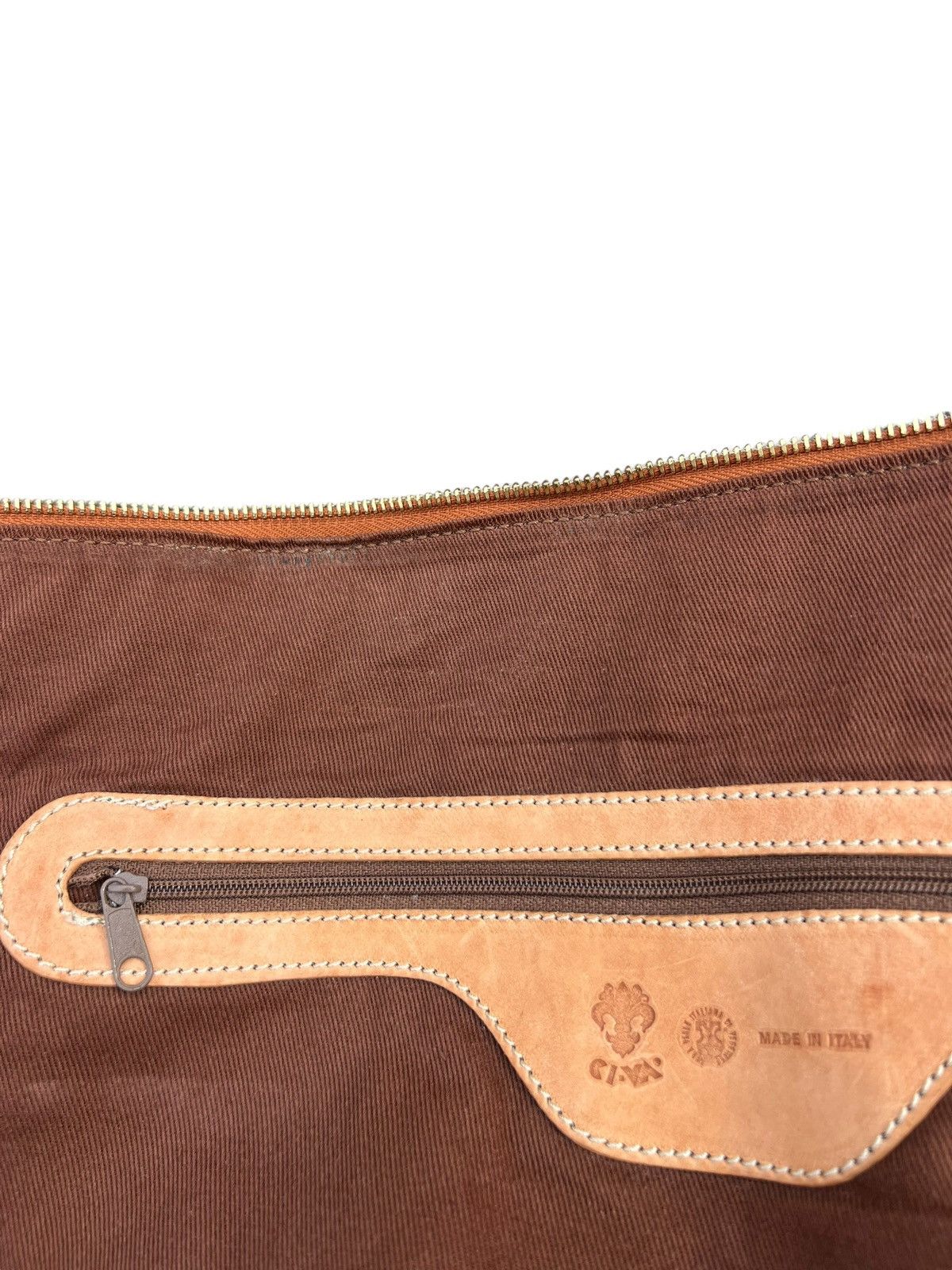 Japanese Brand × Leather CI-VA Japan Faded Patina Leather Bag Banana Size ONE SIZE - 22 Thumbnail