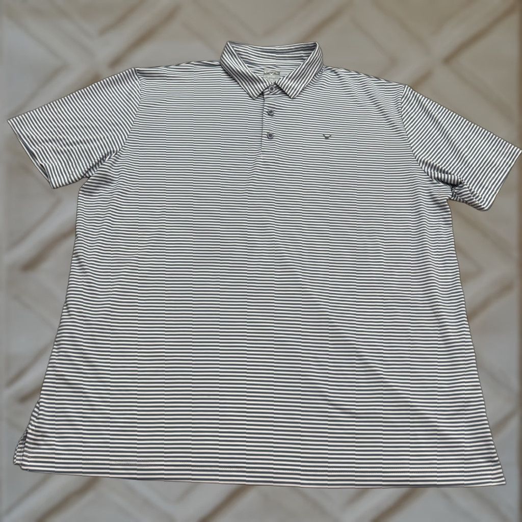 Callaway Callaway Opti-Dri Golf Polo Shirt Men 2XL Striped Blue White Performance Breathable Casual Sports Polo Adults Mens Size US XXL / EU 58 / 5 - 1 Thumbnail