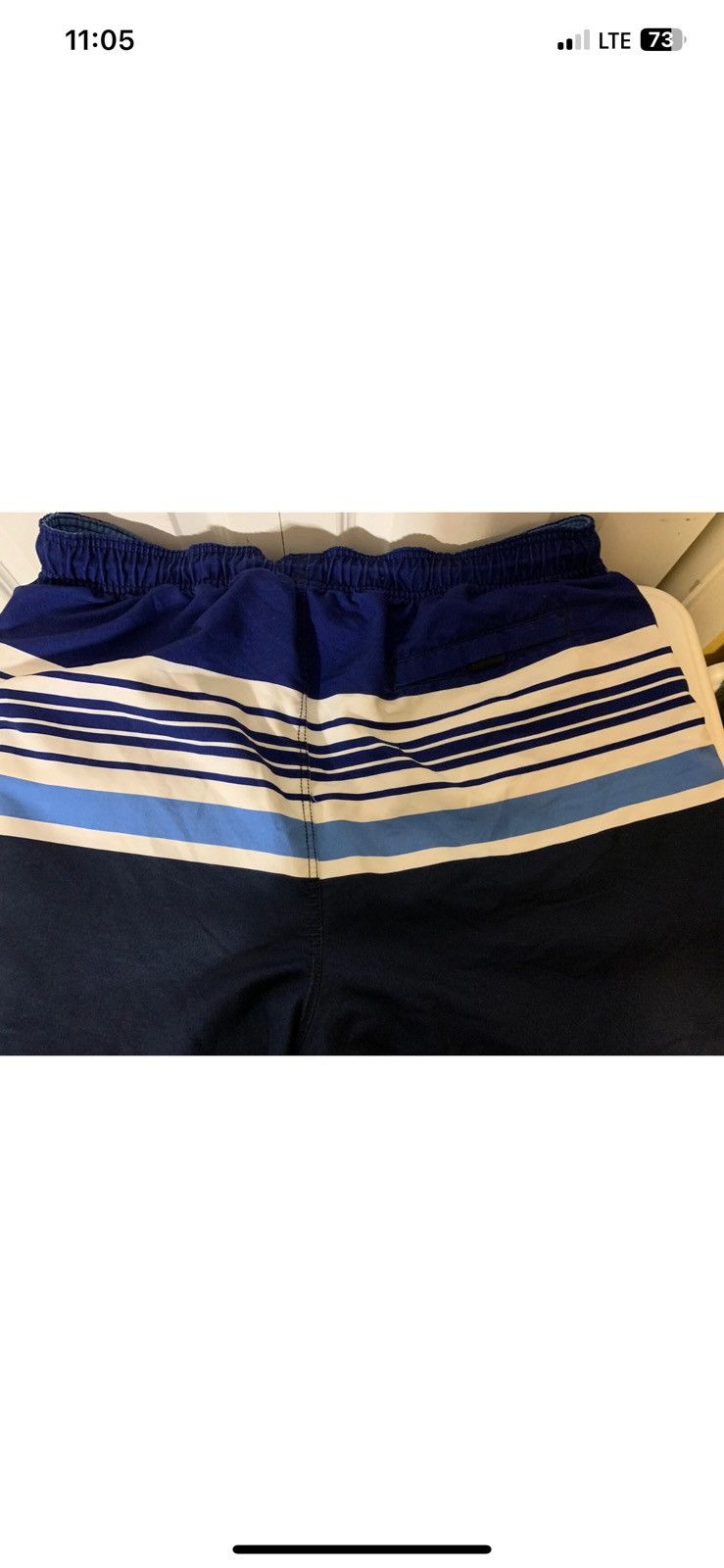 Nautica Vtg Nautica Mens Sz XXL Navy Blue Stripe Trunks Board Size US 38 / EU 54 - 6 Thumbnail