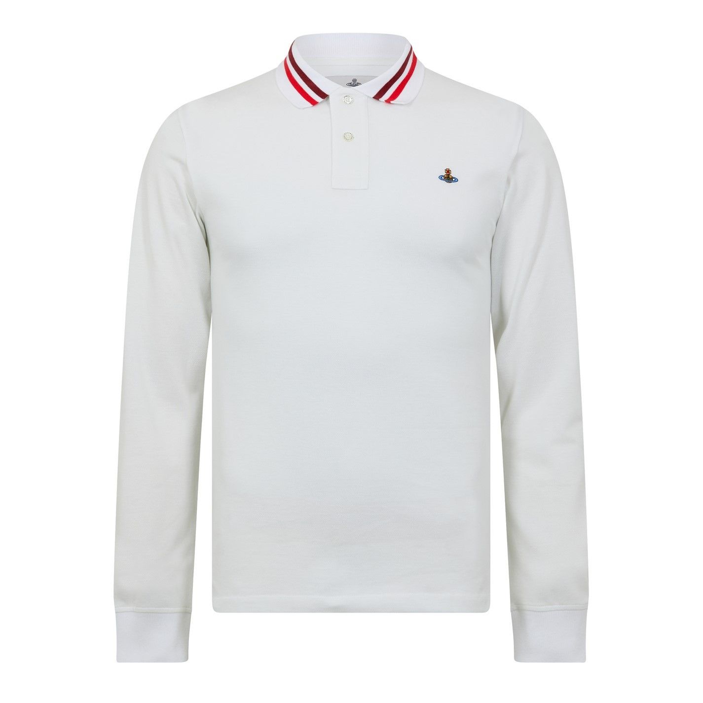 Vivienne Westwood o1g2r1mq0526 Long Sleeve Polo Shirt in White Size US L / EU 52-54 / 3 - 1 Thumbnail