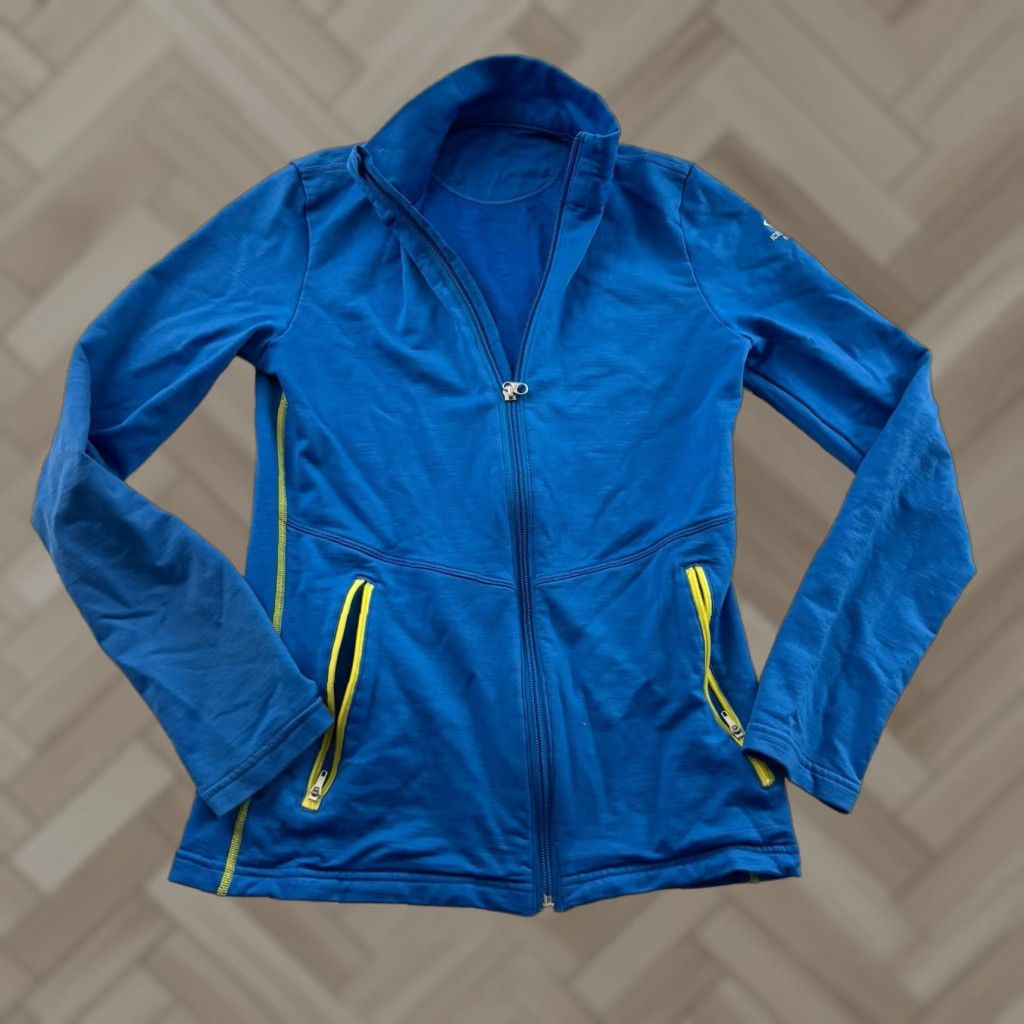 Icebreaker Icebreaker Merino Wool Full Zip Jacket Women's XS/S Blue Yellow Shirt Activewear Jacket Womens XS S Blue Yellow Merino Wool Full Zip Icebreaker Size S / US 4 / IT 40 - 1 Thumbnail