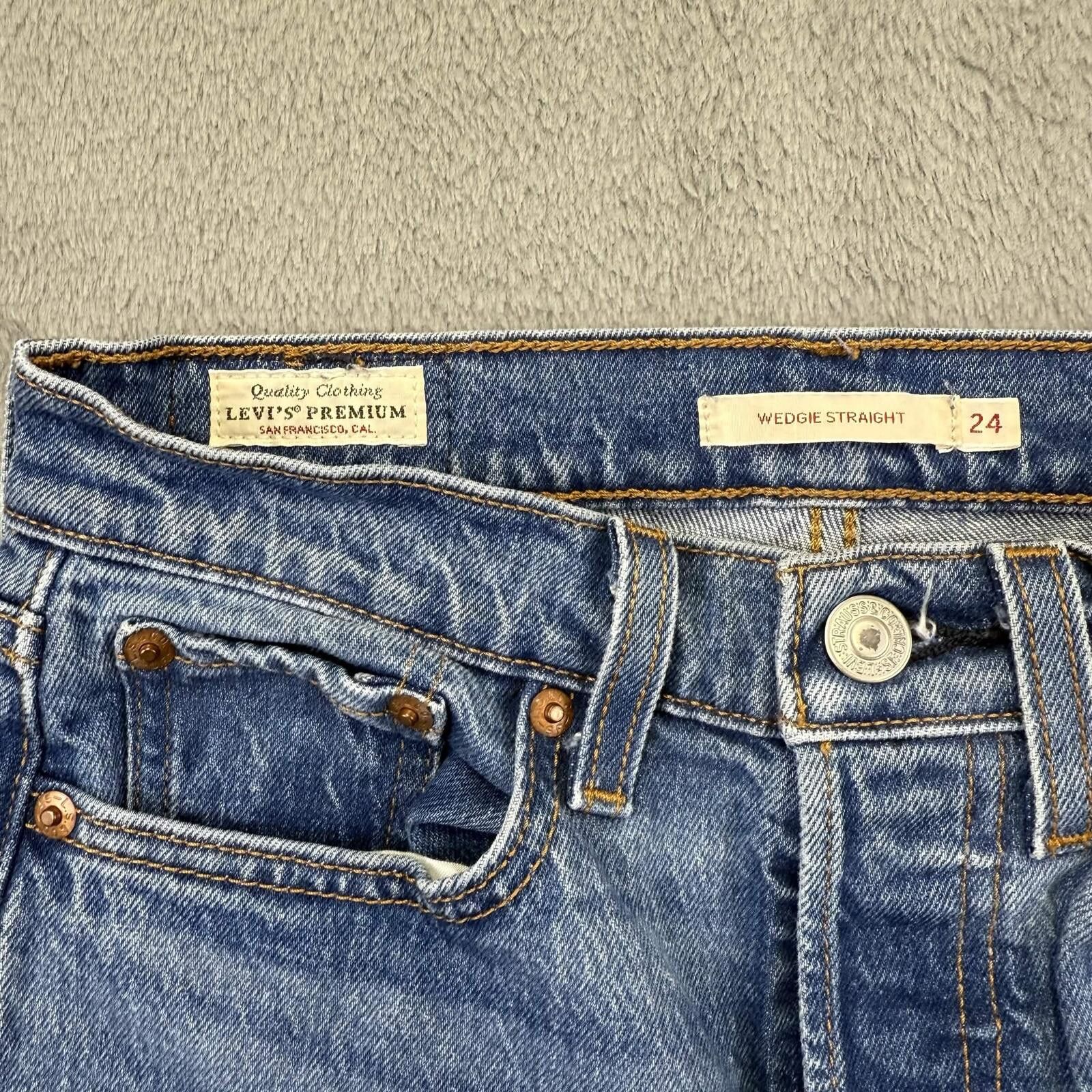 Levi's Levi's Oridinal Straight Leg Blue Denim Jeans Size US 26 / EU 42 - 3 Thumbnail