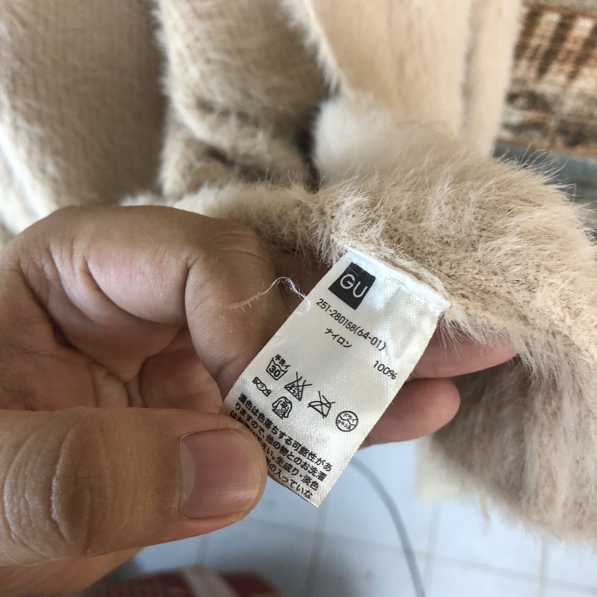 GU DL GU Orange fur shaggy Mohair Knitwear #C362 Size L / US 10 / IT 46 - 11 Thumbnail