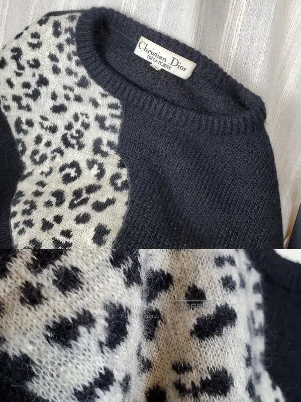Dior Dior Black Wool Blend Cartoon Sweater for Women . Size M / US 6-8 / IT 42-44 - 7 Thumbnail