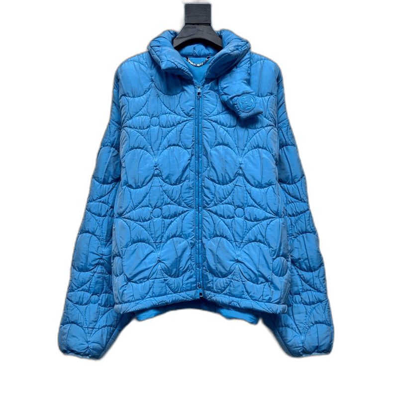 Louis Vuitton Louis Vuitton Blue Floral Puffer Jacket - dmc Size M / US 6-8 / IT 42-44 - 1 Thumbnail