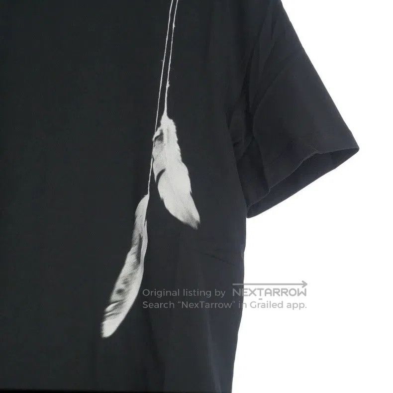 Ann Demeulemeester Ann Demeulemeester Size S 23FW Black Feather Streamer T-Shi Size S / US 4 / IT 40 - 4 Thumbnail