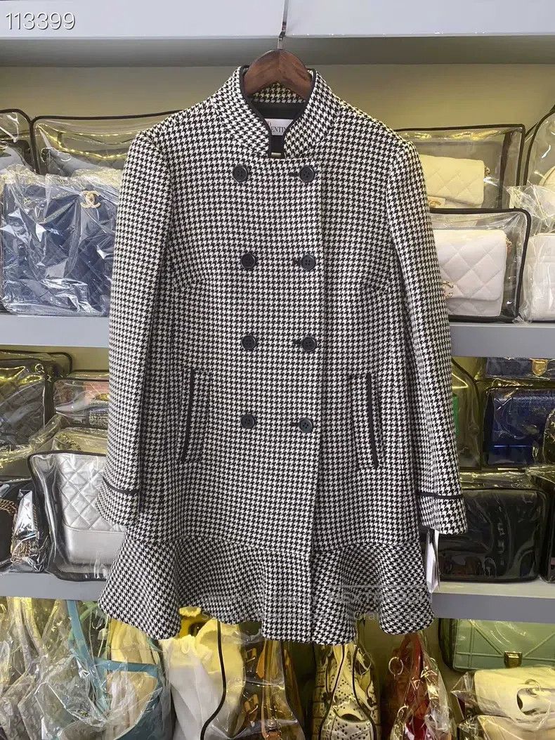 Valentino Valentino Houndstooth coat Size S / US 4 / IT 40 - 1 Thumbnail