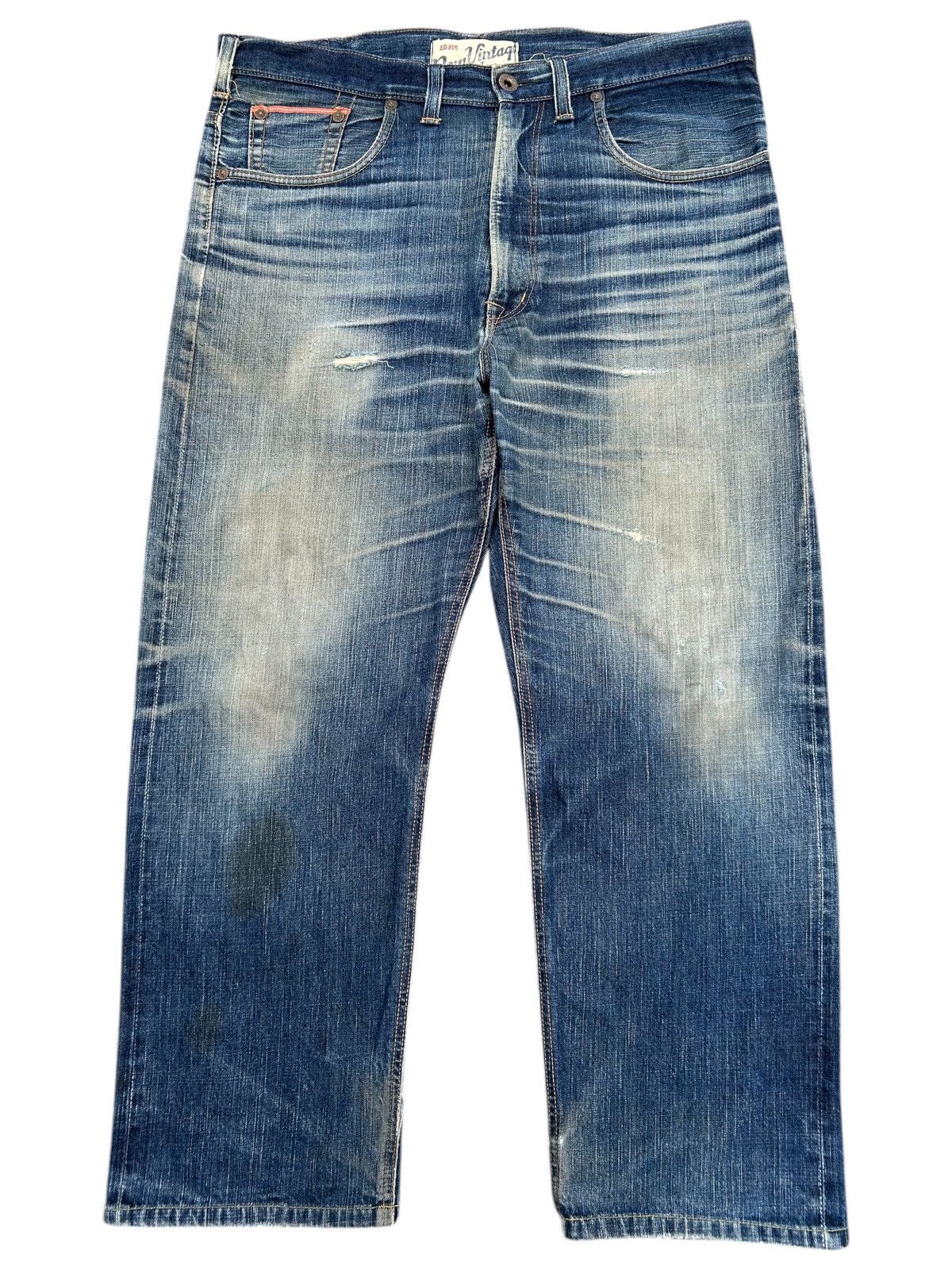 Kapital Vintage Edwin 505V Selvedge Distressed Denim Jeans Size US 40 / EU 56 - 1 Thumbnail
