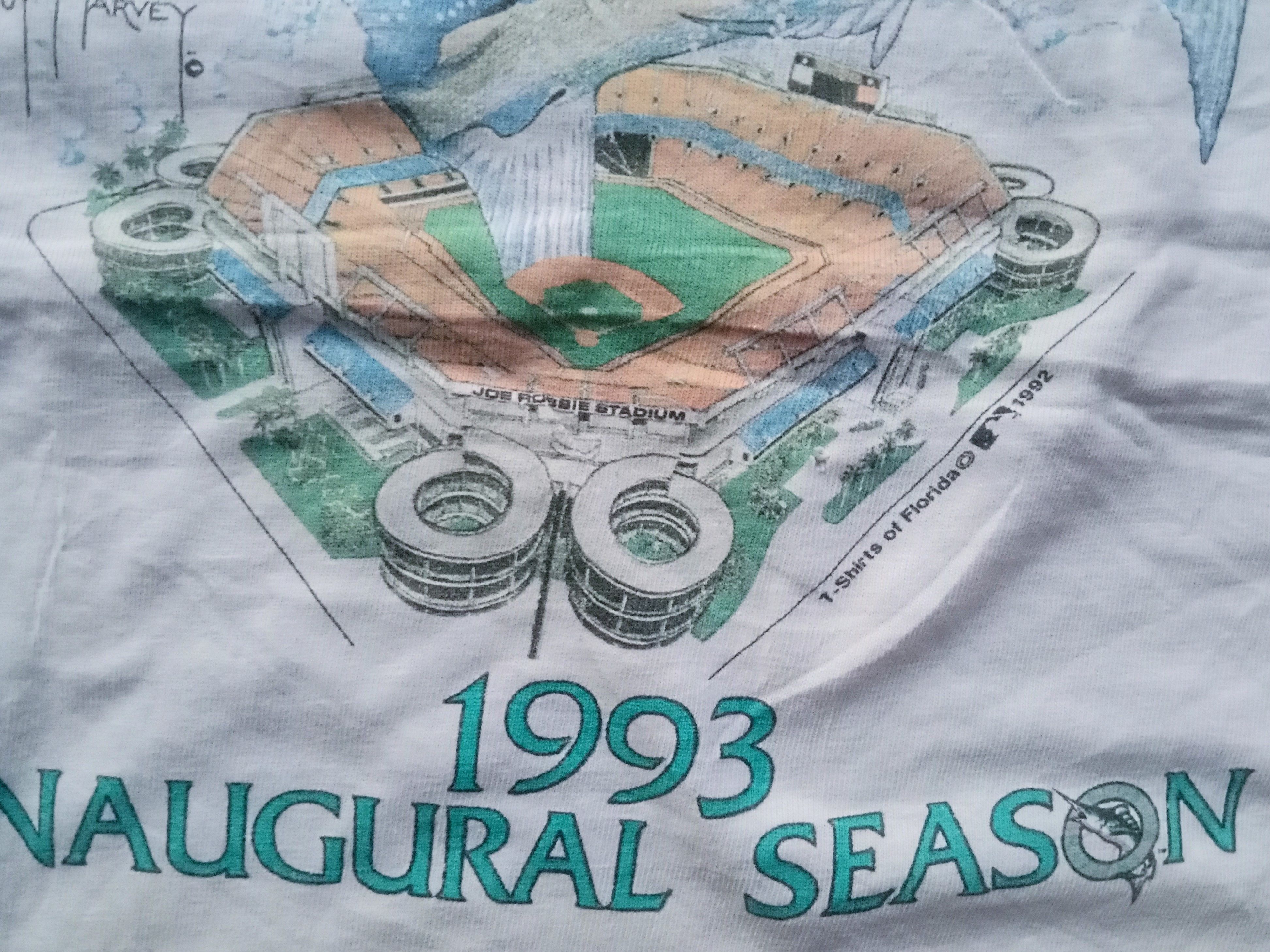 Hanes Vintage Hanes Beefy Tee Florida Marlins ©1992 Tee Size US L / EU 52-54 / 3 - 2 Thumbnail