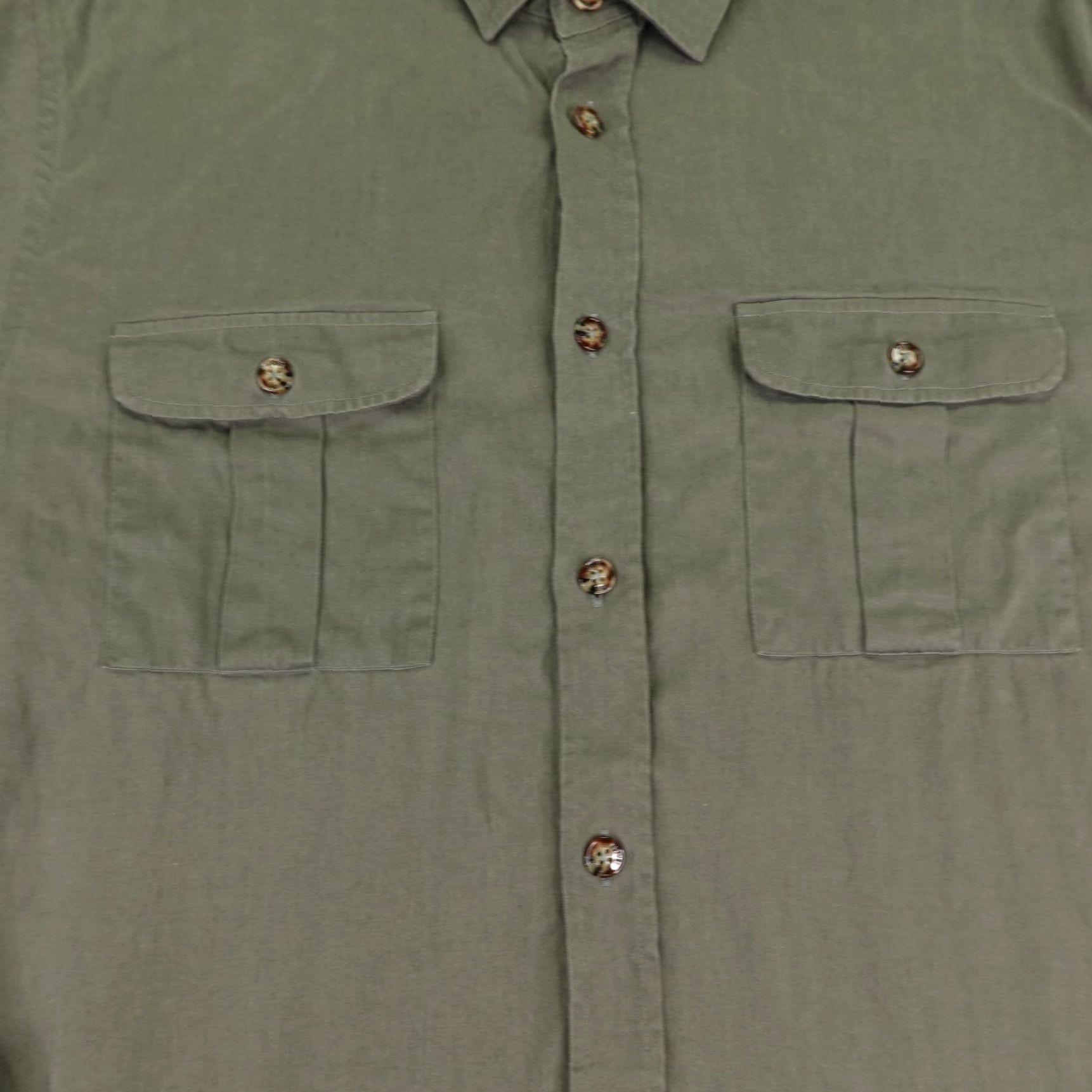 Ted Baker TED BAKER Button-Up Shirt Mens Medium Green Long Sleeve Floral Cuffs Lyocell Blend Classic Designer Size US M / EU 48-50 / 2 - 3 Thumbnail