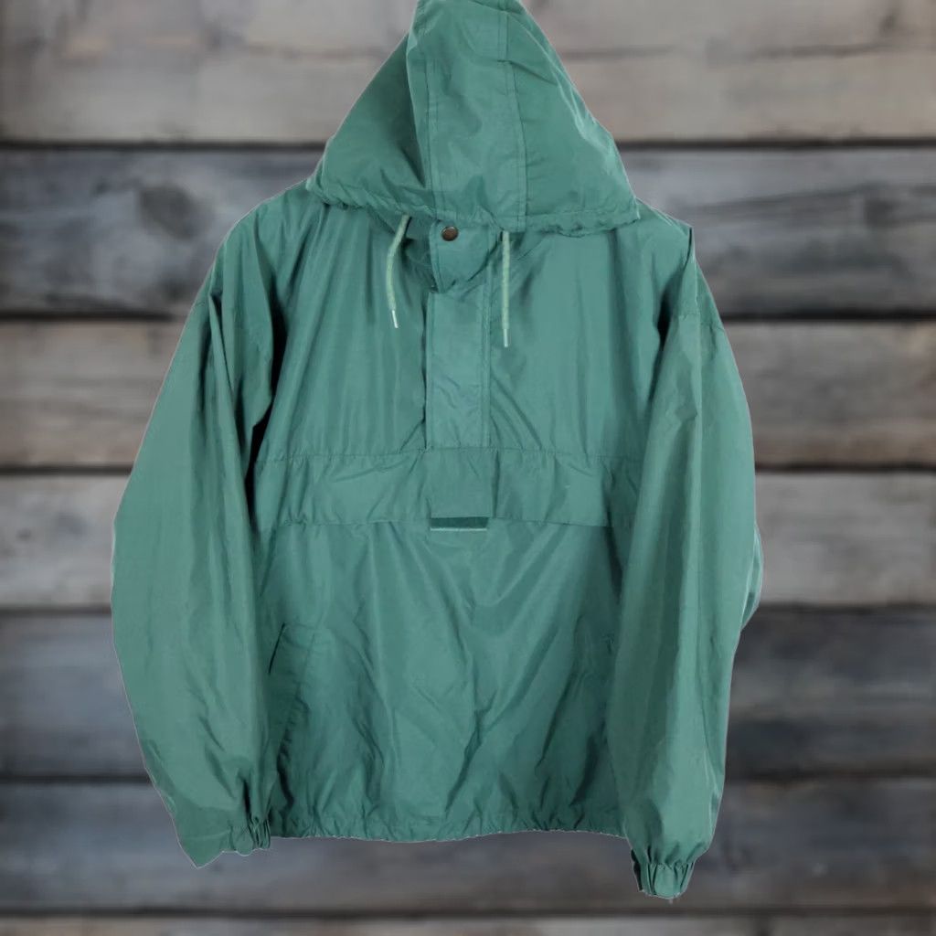 Gap VINTAGE Gap Windbreaker Pullover Jacket Men's Medium Green Hooded 1/4 Zip Nylon 90s Size US M / EU 48-50 / 2 - 1 Thumbnail