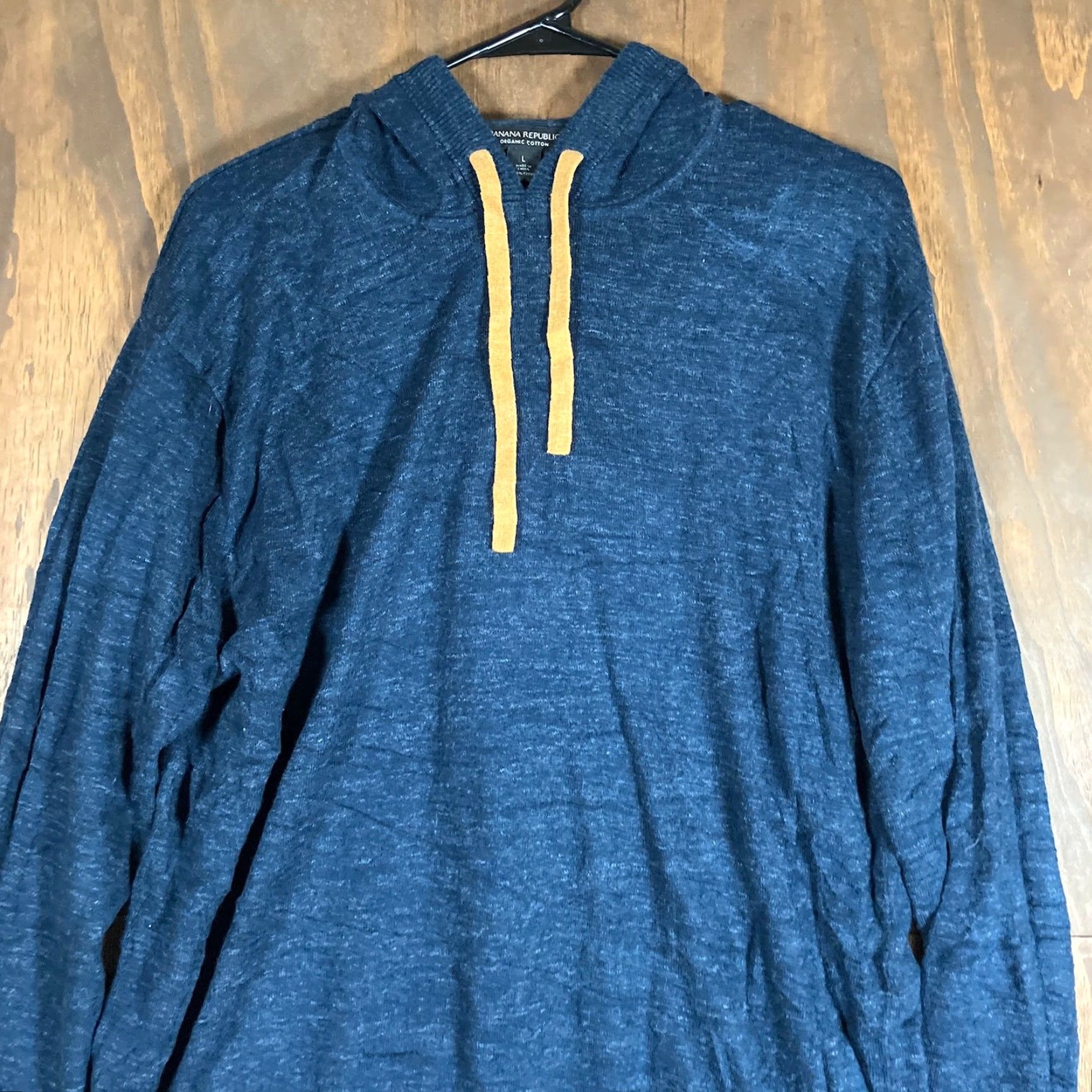 Banana Republic Banana Republic Mens Hoodie Blue Yellow Hem Stripe 100% Organic Cotton Large Size US L / EU 52-54 / 3 - 2 Thumbnail