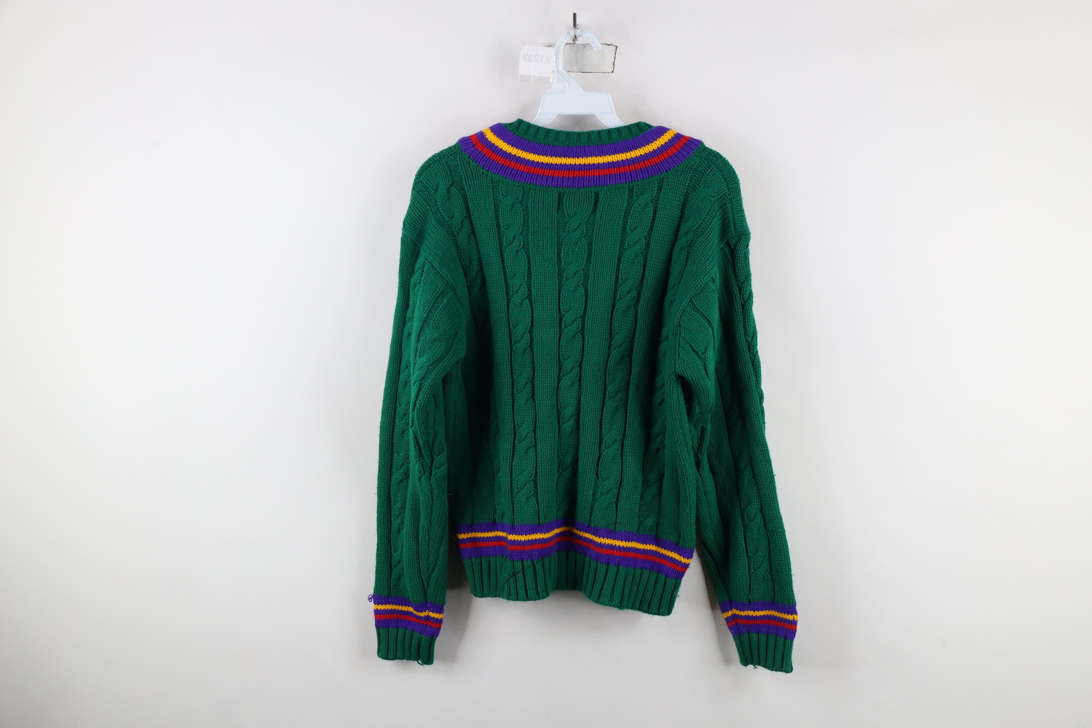 Vintage Vintage 90s Dapper Streetwear Chunky Cable Knit Sweater Size S / US 4 / IT 40 - 7 Thumbnail