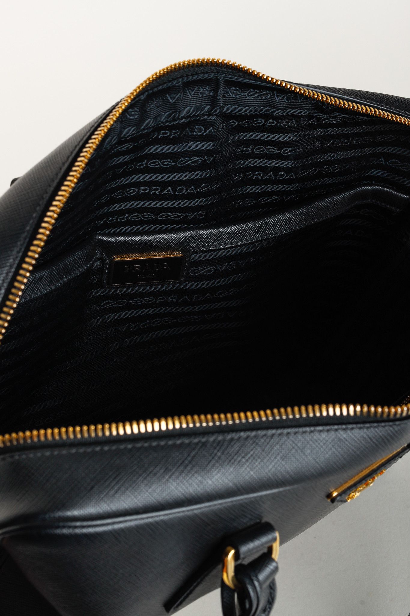 Prada Prada Black Saffiano-Leather Top-Handle Briefcase Size ONE SIZE - 12 Thumbnail